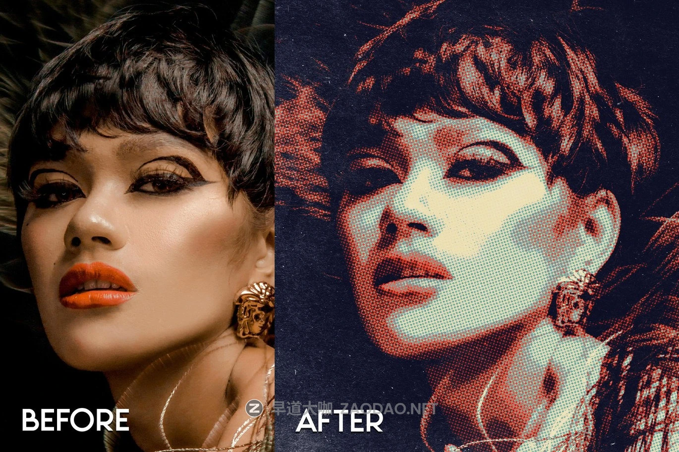 复古半调波谱艺术漫画照片效果ps特效滤镜样机 Halftone Pop Art Photo Effect插图5 复古半调波谱艺术漫画照片效果ps特效滤镜样机 Halftone Pop Art Photo Effect插图5