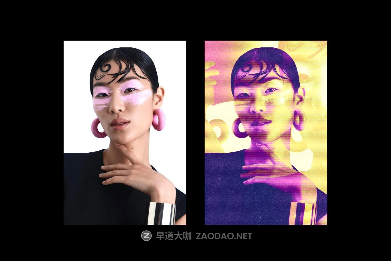 复古条纹燥点双重曝光照片效果ps特效滤镜样机 Color Double Exposure Effect插图2 复古条纹燥点双重曝光照片效果ps特效滤镜样机 Color Double Exposure Effect插图2