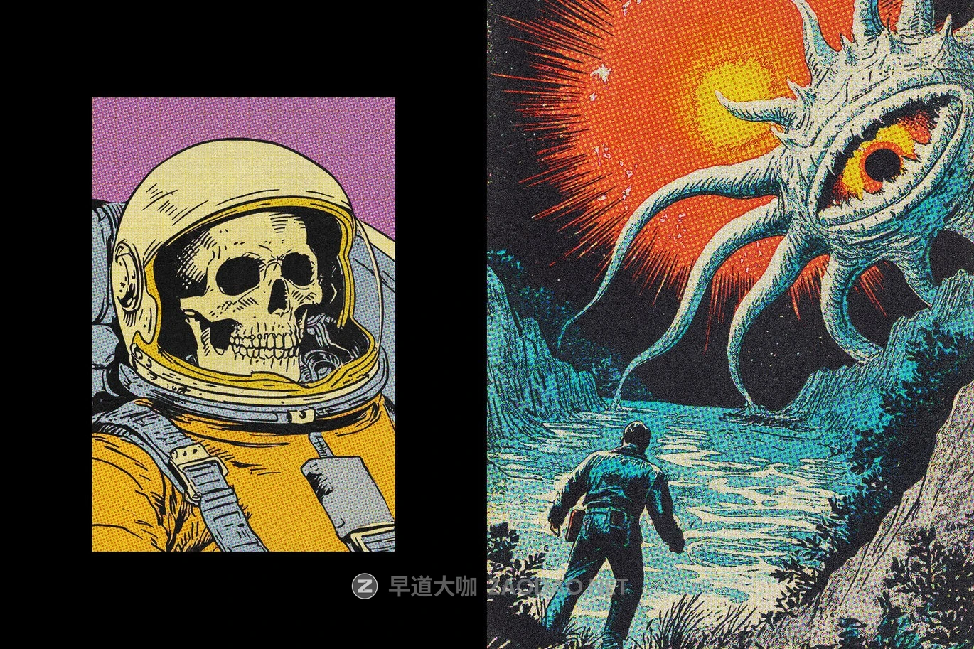 复古做旧半调漫画照片效果ps特效滤镜样机 Retro Comic Print Effect插图5 复古做旧半调漫画照片效果ps特效滤镜样机 Retro Comic Print Effect插图5