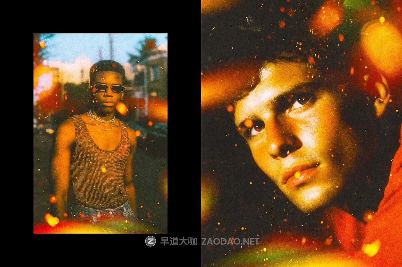 时尚模糊颗粒漏光照片效果ps特效滤镜样机 Warm Light Leak Photo Effect插图2 时尚模糊颗粒漏光照片效果ps特效滤镜样机 Warm Light Leak Photo Effect插图2