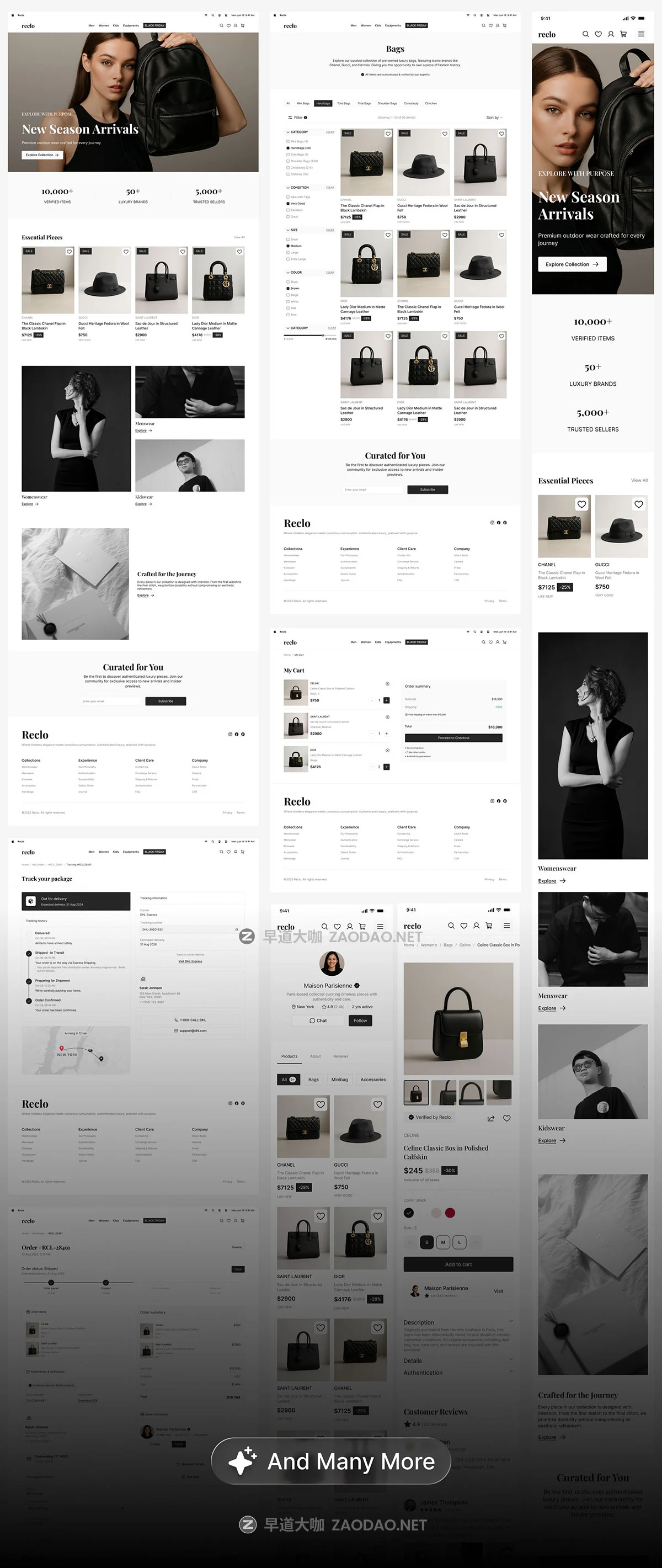 100+屏响应式二手奢侈品包包帽子电商网站用户ui界面设计figma模板素材 Reclo – Responsive Preloved Secondhand Marketplace Website UI Kit插图8 100+屏响应式二手奢侈品包包帽子电商网站用户ui界面设计figma模板素材 Reclo – Responsive Preloved Secondhand Marketplace Website UI Kit插图8