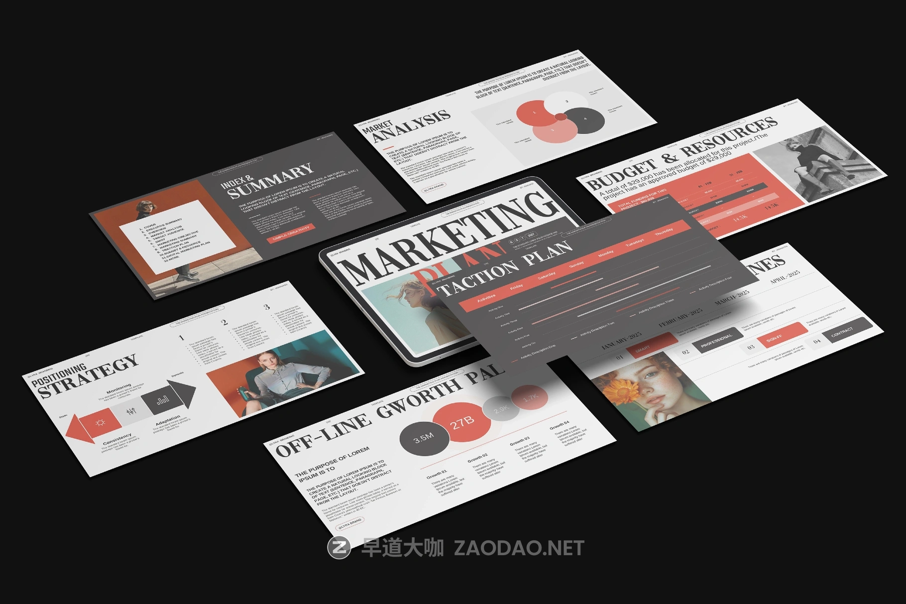 16页时尚品牌营销计划书图文排版幻灯片设计ppt/keynote/indd模板素材 Marketing Plan Presentation Template插图10 16页时尚品牌营销计划书图文排版幻灯片设计ppt/keynote/indd模板素材 Marketing Plan Presentation Template插图10