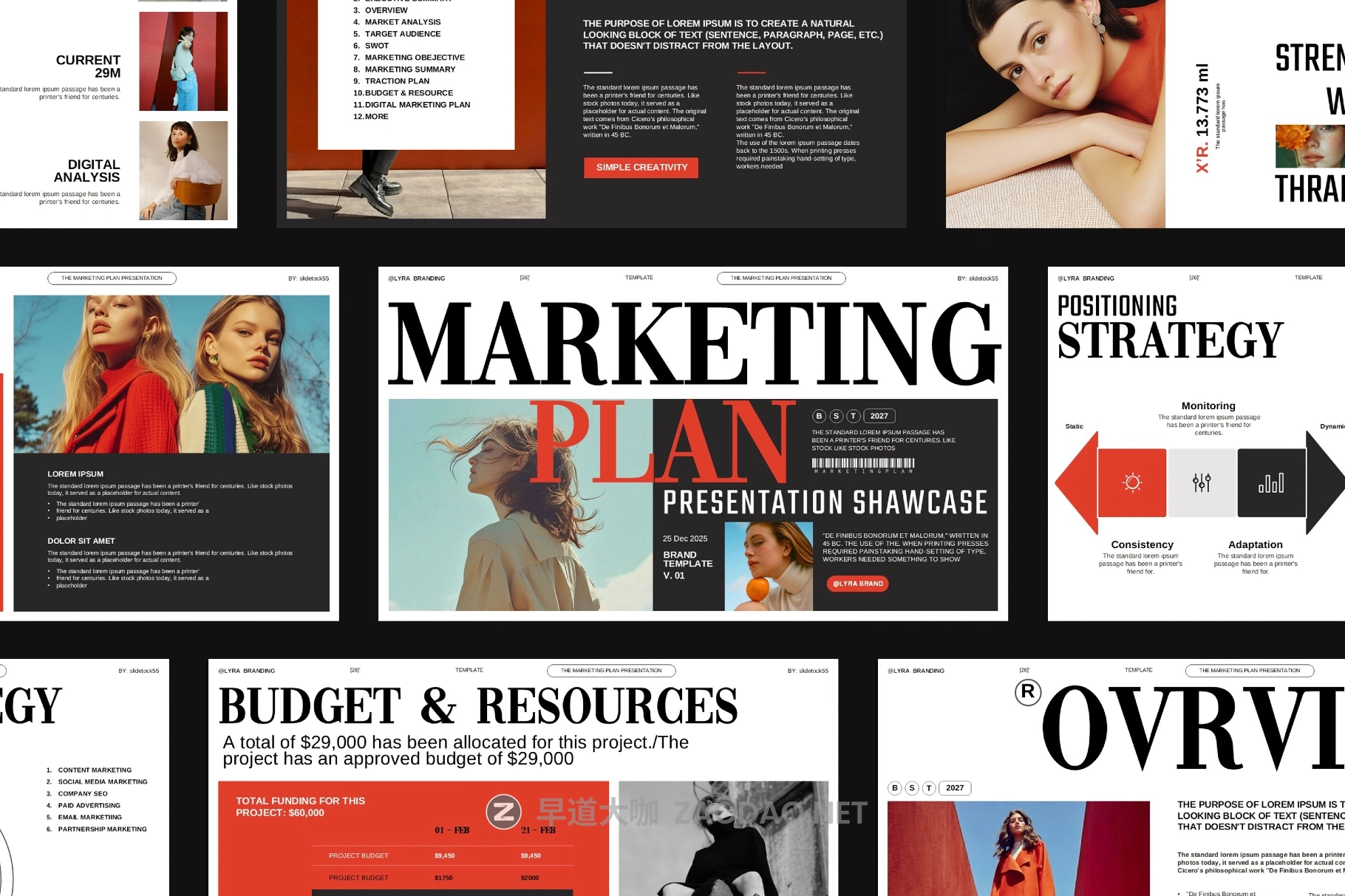 16页时尚品牌营销计划书图文排版幻灯片设计ppt/keynote/indd模板素材 Marketing Plan Presentation Template插图8 16页时尚品牌营销计划书图文排版幻灯片设计ppt/keynote/indd模板素材 Marketing Plan Presentation Template插图8