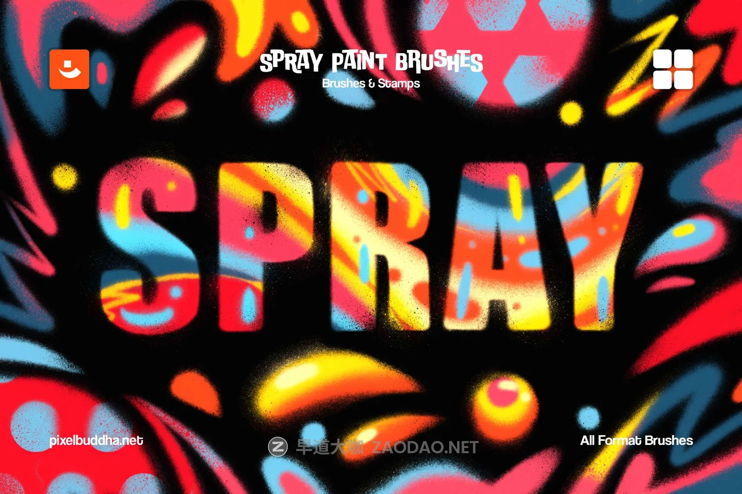 街头涂鸦艺术杂点喷涂喷漆绘画ps/ai/procreate/csp/affinity笔刷设计素材套装 Multi-App Spray Paint Brushes插图 街头涂鸦艺术杂点喷涂喷漆绘画ps/ai/procreate/csp/affinity笔刷设计素材套装 Multi-App Spray Paint Brushes插图