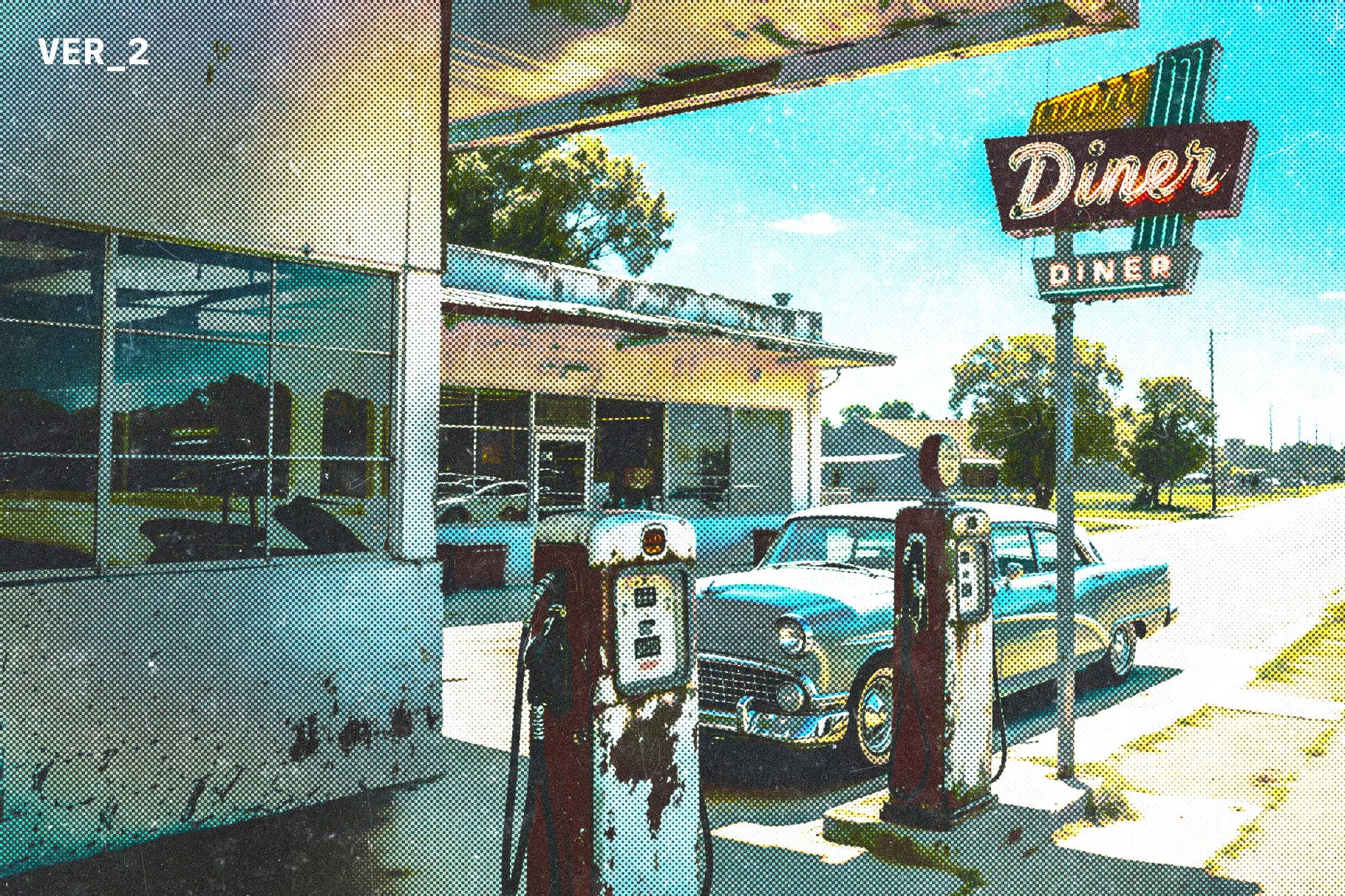 复古怀旧半色调颗粒感粗糙划痕照片人像修图ps特效滤镜插件样机 Retro Zine Styled Halftone Effect插图5 复古怀旧半色调颗粒感粗糙划痕照片人像修图ps特效滤镜插件样机 Retro Zine Styled Halftone Effect插图5