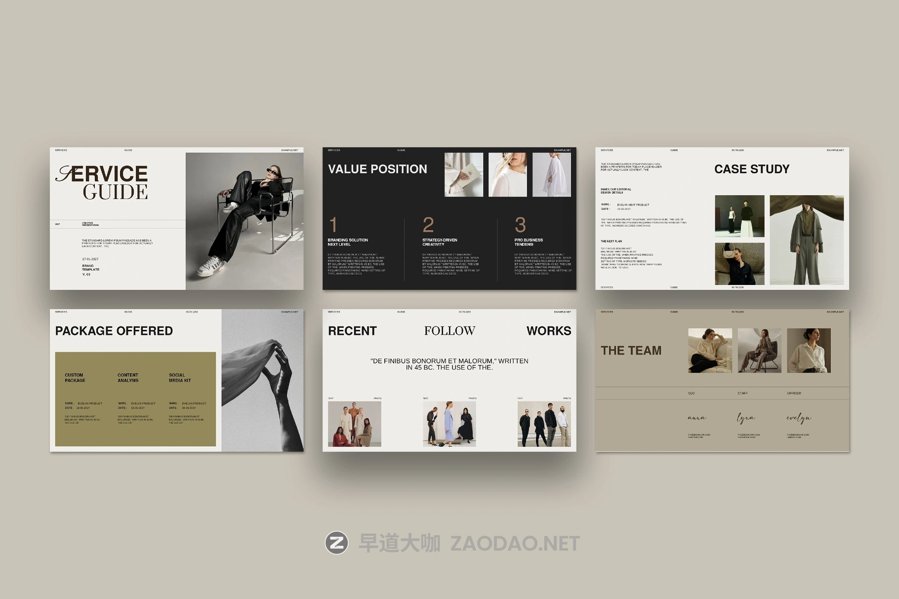 30页服装品牌营销策划提案幻灯片图文布局设计ppt/keynote模板素材 Service Guide Template插图6 30页服装品牌营销策划提案幻灯片图文布局设计ppt/keynote模板素材 Service Guide Template插图6