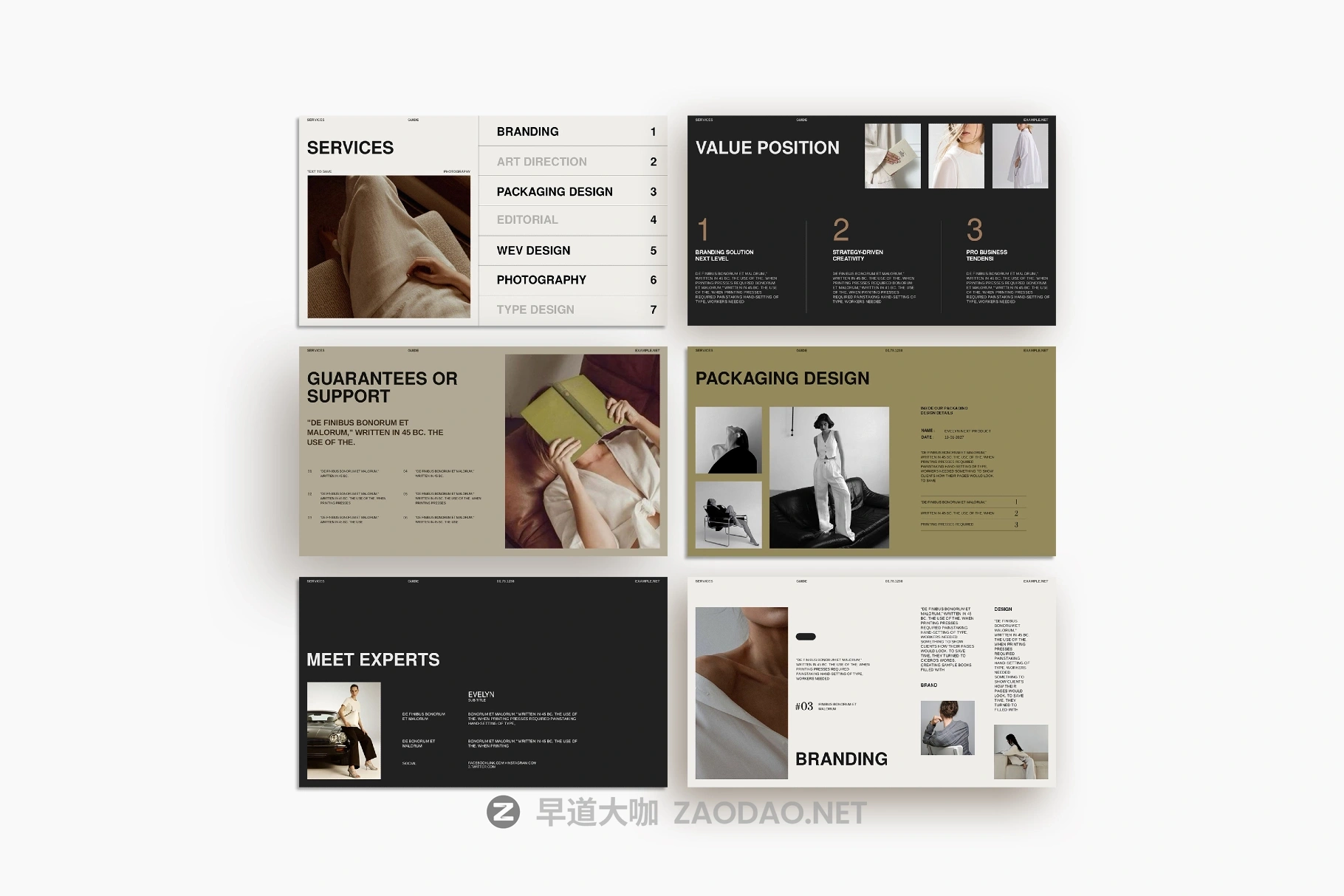 30页服装品牌营销策划提案幻灯片图文布局设计ppt/keynote模板素材 Service Guide Template插图8 30页服装品牌营销策划提案幻灯片图文布局设计ppt/keynote模板素材 Service Guide Template插图8