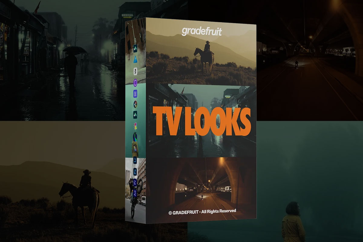 独特鲜艳色彩电影颗粒感扫街旅拍作品调色LUT预设+LR预设 GradeFruit – TV Looks LUTs & LR Presets特色图 独特鲜艳色彩电影颗粒感扫街旅拍作品调色LUT预设+LR预设 GradeFruit – TV Looks LUTs & LR Presets