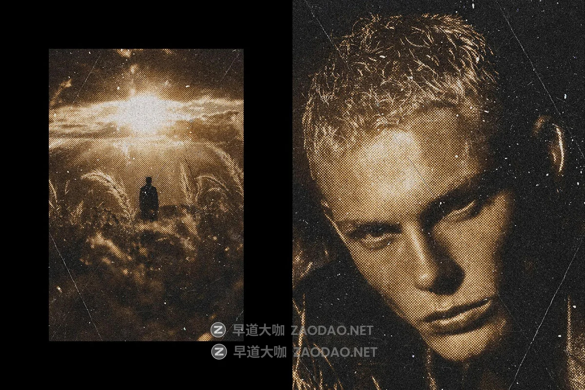 复古做旧深褐色半色调颗粒感划痕磨损人像图片修图ps特效样机模板 Monochrome Noise Photo Effect插图6 复古做旧深褐色半色调颗粒感划痕磨损人像图片修图ps特效样机模板 Monochrome Noise Photo Effect插图6