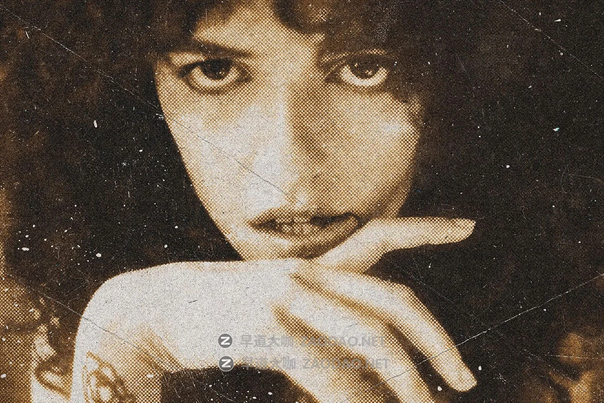 复古做旧深褐色半色调颗粒感划痕磨损人像图片修图ps特效样机模板 Monochrome Noise Photo Effect插图3 复古做旧深褐色半色调颗粒感划痕磨损人像图片修图ps特效样机模板 Monochrome Noise Photo Effect插图3