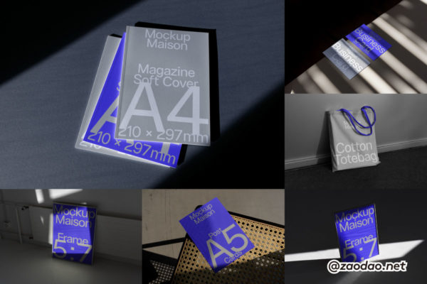 8款光阴名片画册帆布袋海报单页品牌vi设计贴图psd样机mockup模板素材 Mockup.Maison – H Collection P1特色图 8款光阴名片画册帆布袋海报单页品牌vi设计贴图psd样机mockup模板素材 Mockup.Maison – H Collection P1