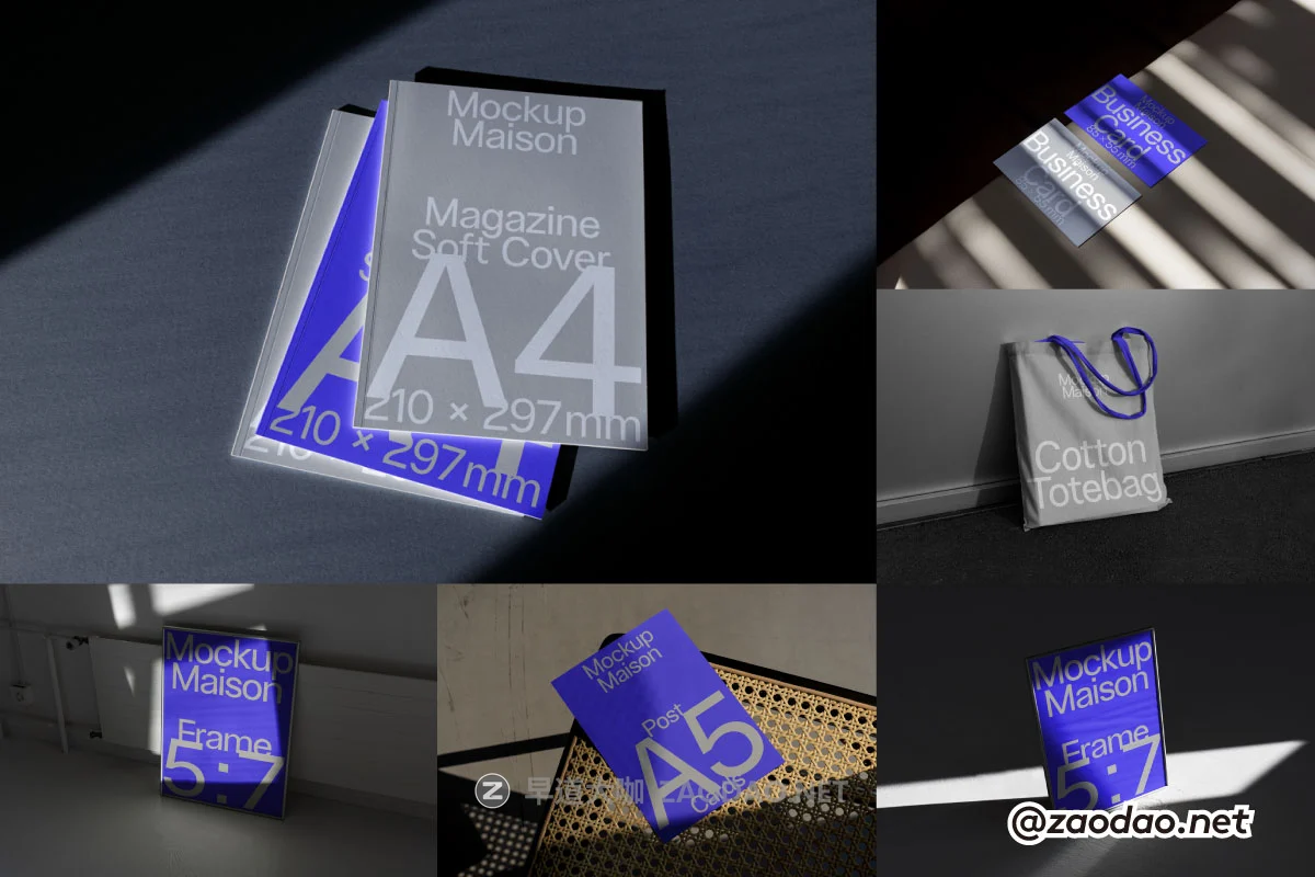 8款光阴名片画册帆布袋海报单页品牌vi设计贴图psd样机mockup模板素材 Mockup.Maison – H Collection P1插图 8款光阴名片画册帆布袋海报单页品牌vi设计贴图psd样机mockup模板素材 Mockup.Maison – H Collection P1插图