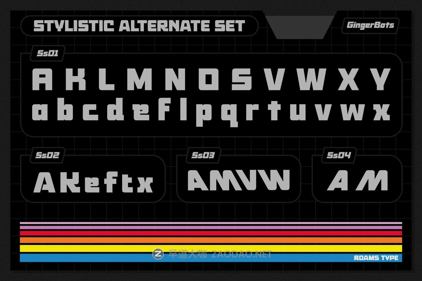 复古怀旧品牌游戏包装设计无衬线英文字体安装包 Ginger Bots – 80’s VHS Retro Typeface插图3 复古怀旧品牌游戏包装设计无衬线英文字体安装包 Ginger Bots – 80’s VHS Retro Typeface插图3