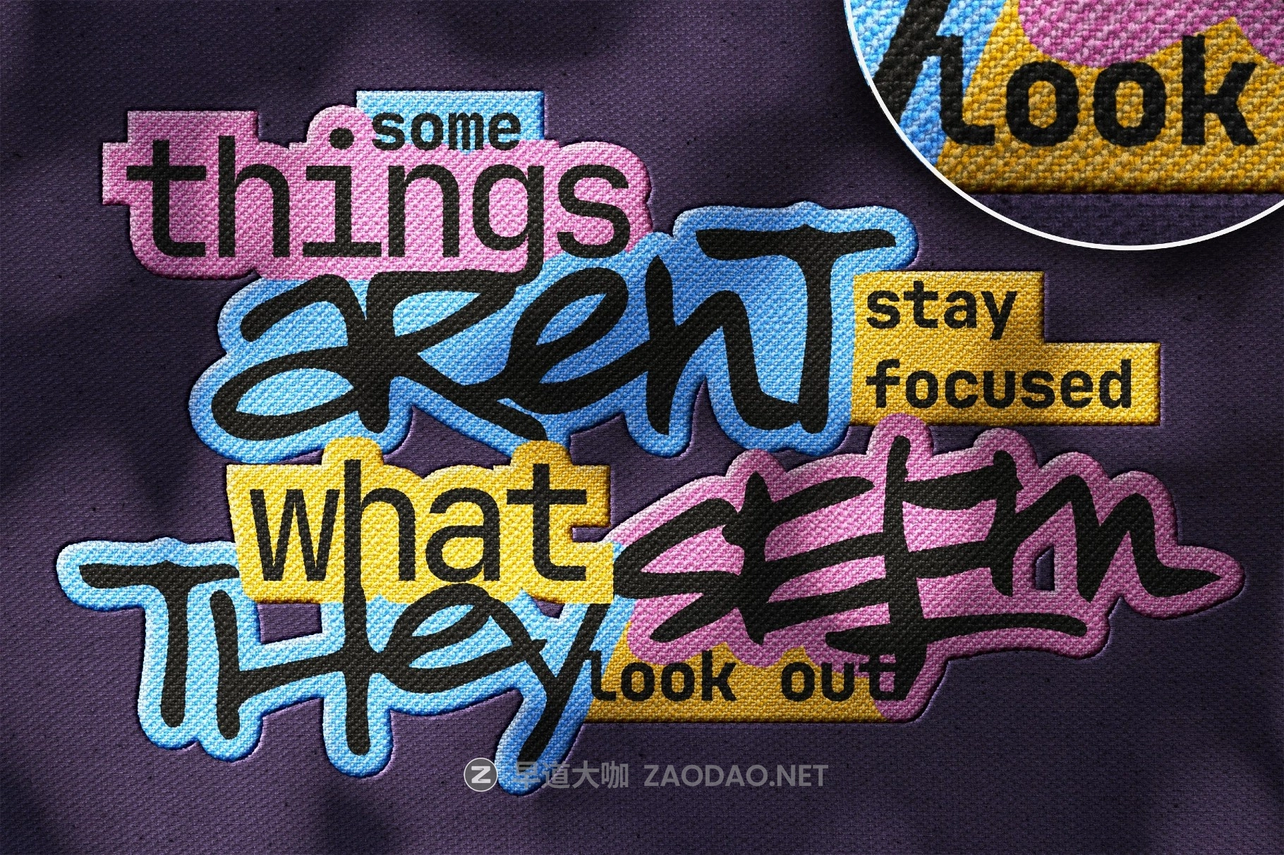 复古针织刺绣纺织品牌Logo字体设计ps特效样机 Stitching Embroidery Text & Logo Effect插图3 复古针织刺绣纺织品牌Logo字体设计ps特效样机 Stitching Embroidery Text & Logo Effect插图3