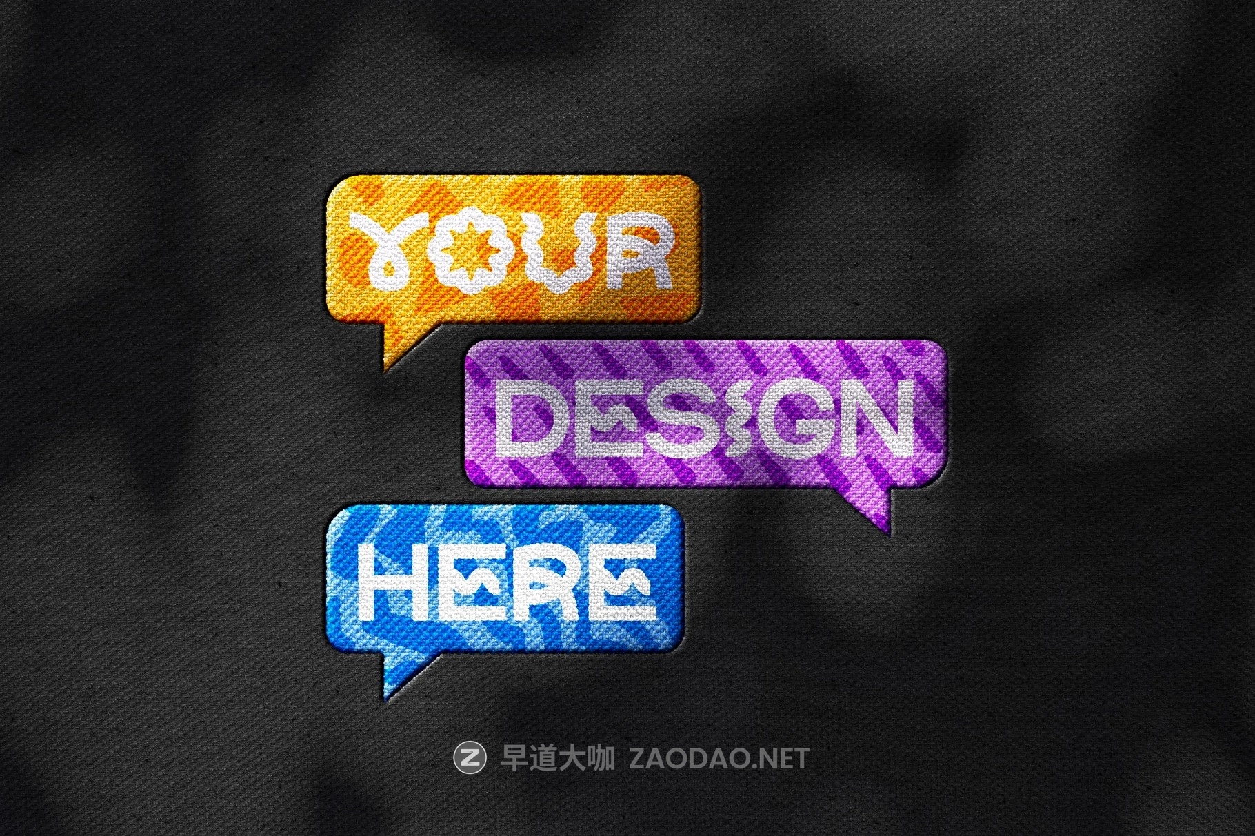 复古针织刺绣纺织品牌Logo字体设计ps特效样机 Stitching Embroidery Text & Logo Effect插图4 复古针织刺绣纺织品牌Logo字体设计ps特效样机 Stitching Embroidery Text & Logo Effect插图4