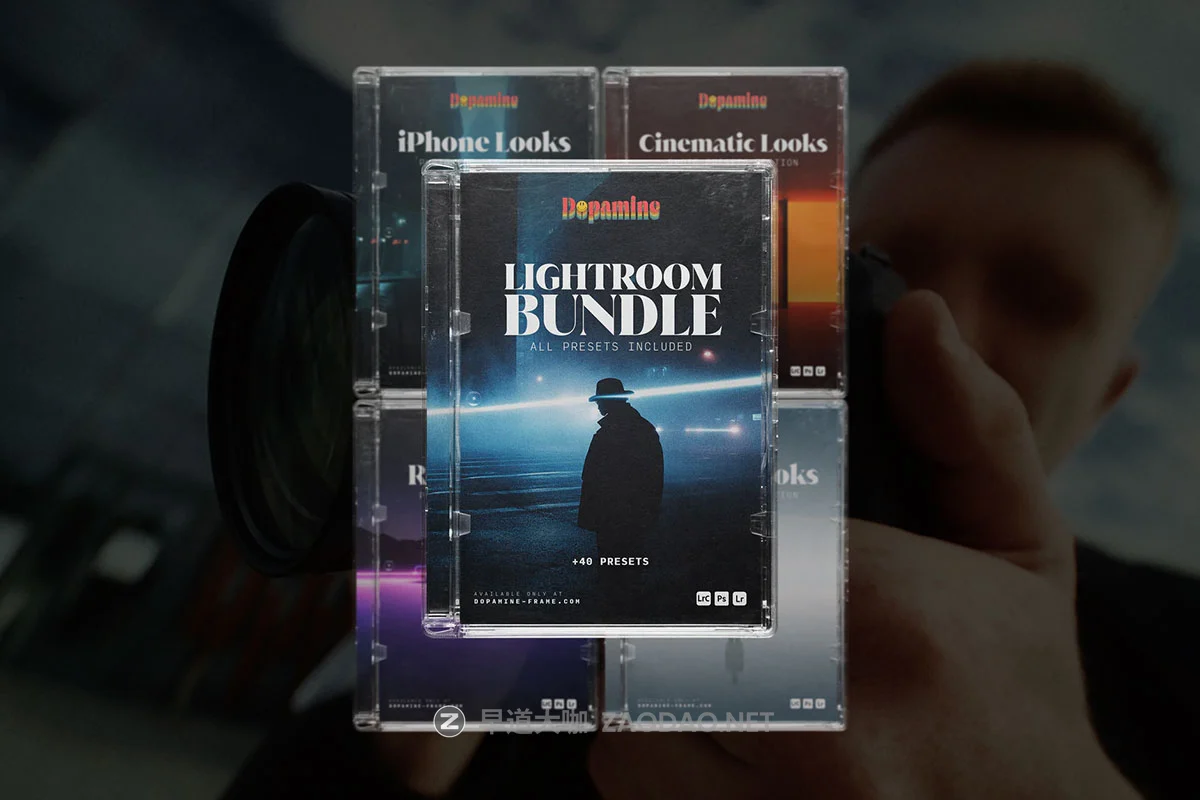 60组终极专业电影般质感网红旅拍摄影调色Lightroom预设+PS动作素材 Dopamine Frame – The Complete Lightroom Bundle插图 60组终极专业电影般质感网红旅拍摄影调色Lightroom预设+PS动作素材 Dopamine Frame – The Complete Lightroom Bundle插图