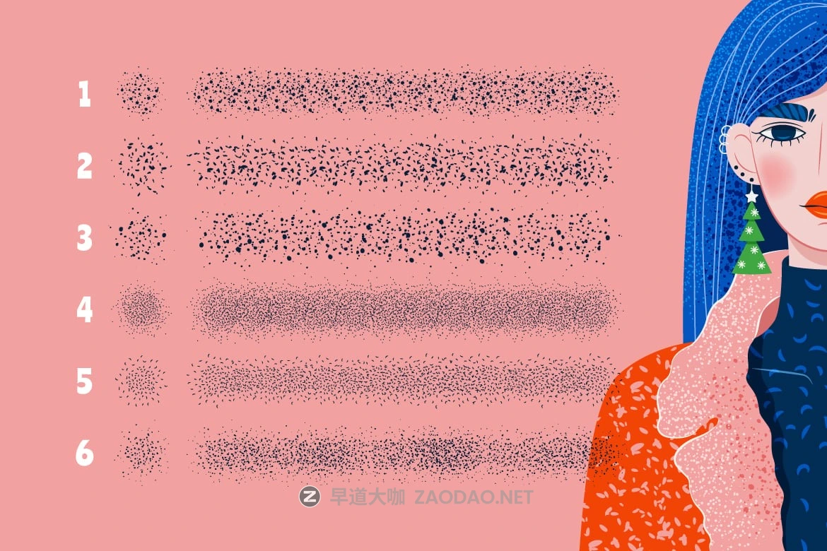 18款精美复古颗粒纹理绘画效果AI笔刷画笔素材 Grainy Charm Brushes for Adobe Illustrator插图2 18款精美复古颗粒纹理绘画效果AI笔刷画笔素材 Grainy Charm Brushes for Adobe Illustrator插图2