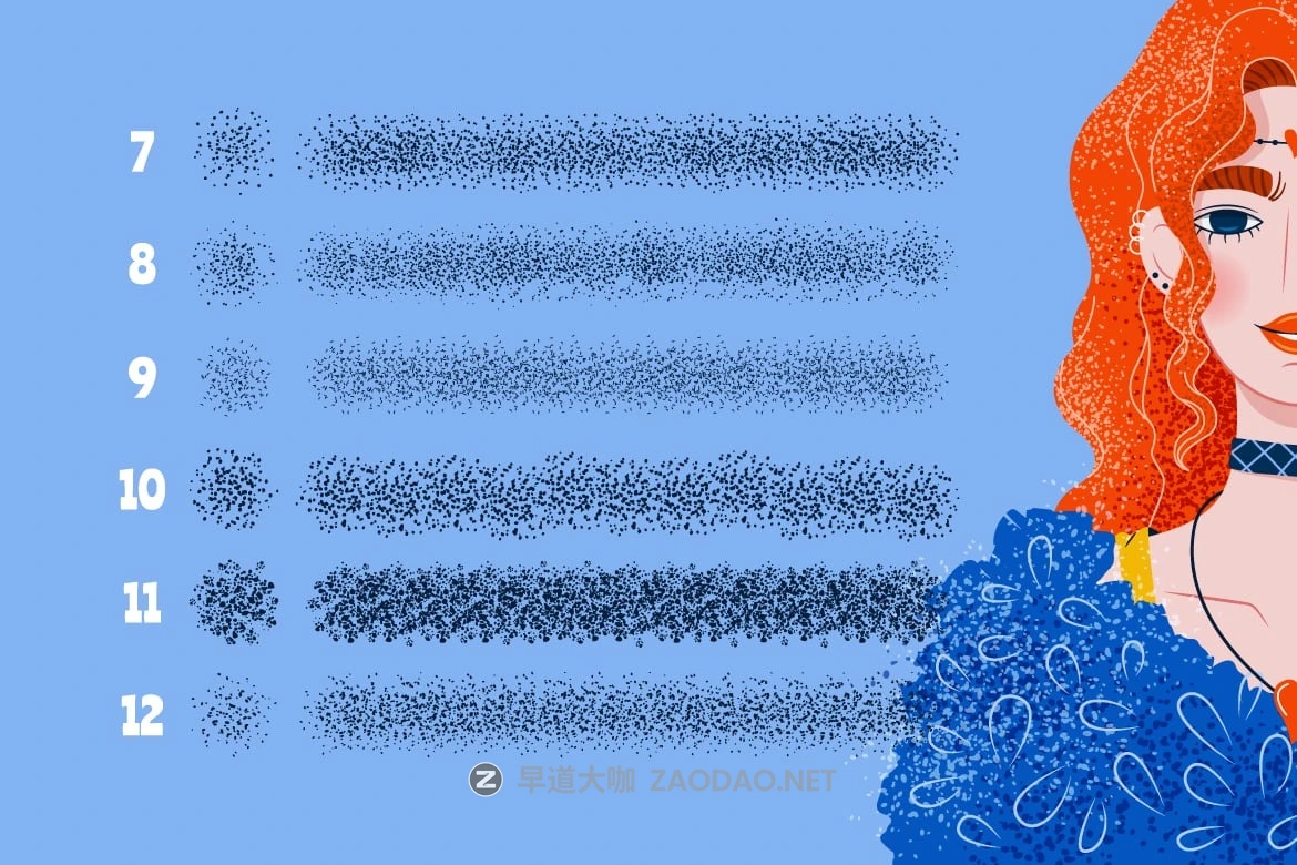 18款精美复古颗粒纹理绘画效果AI笔刷画笔素材 Grainy Charm Brushes for Adobe Illustrator插图5 18款精美复古颗粒纹理绘画效果AI笔刷画笔素材 Grainy Charm Brushes for Adobe Illustrator插图5