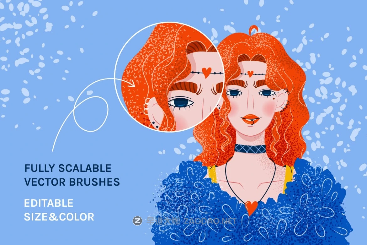 18款精美复古颗粒纹理绘画效果AI笔刷画笔素材 Grainy Charm Brushes for Adobe Illustrator插图7 18款精美复古颗粒纹理绘画效果AI笔刷画笔素材 Grainy Charm Brushes for Adobe Illustrator插图7