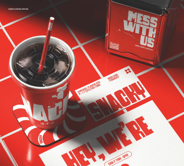 1款时尚可乐咖啡纸杯海报名片杯垫汉堡西餐品牌vi设计贴图psd样机 Paper Cup Business Card Flyer Coaster Napkins Mockup特色图 1款时尚可乐咖啡纸杯海报名片杯垫汉堡西餐品牌vi设计贴图psd样机 Paper Cup Business Card Flyer Coaster Napkins Mockup