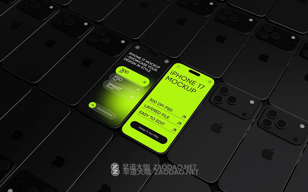 23款工业风手机ui广告作品设计苹果iPhone 17贴图psd样机mockup模板 iPhone 17 Mockups插图3 23款工业风手机ui广告作品设计苹果iPhone 17贴图psd样机mockup模板 iPhone 17 Mockups插图3