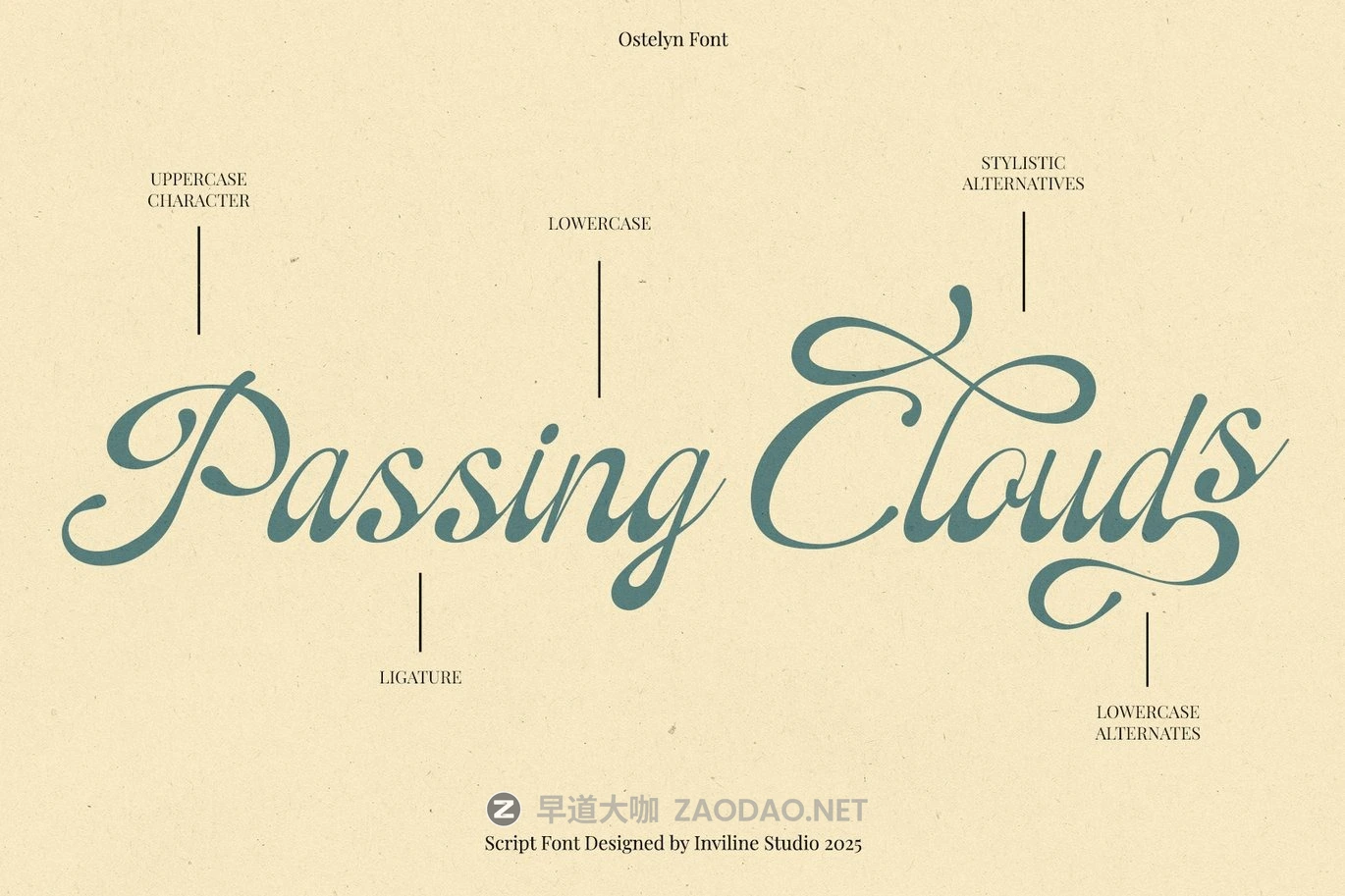 现代优雅品牌包装徽标设计手写英文字体安装包 Ostelyn – Elegant Script Font for Branding插图2 现代优雅品牌包装徽标设计手写英文字体安装包 Ostelyn – Elegant Script Font for Branding插图2