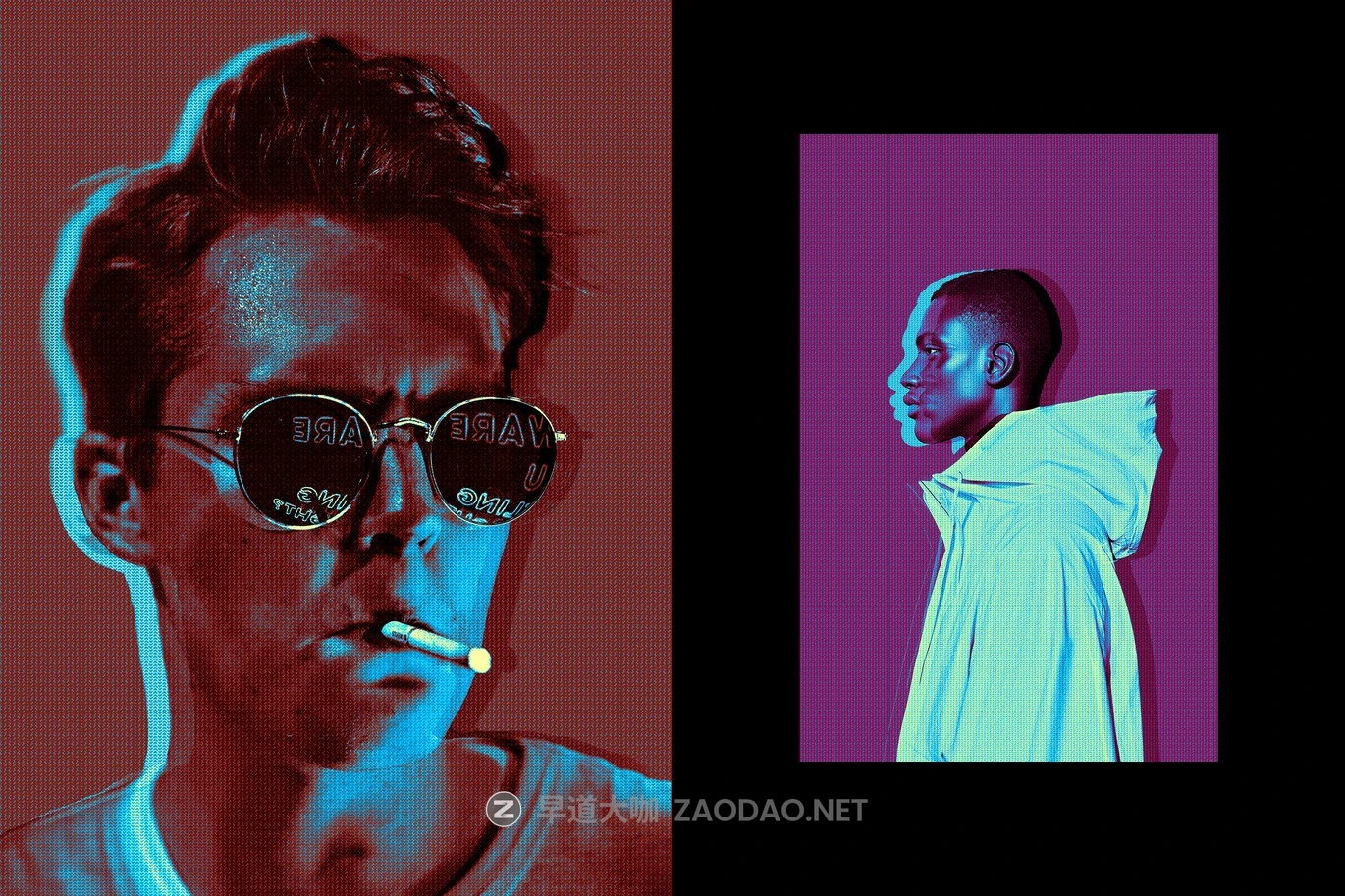 时尚复古半调海报打印照片效果ps特效滤镜样机 Grunge Halftone Effect插图3 时尚复古半调海报打印照片效果ps特效滤镜样机 Grunge Halftone Effect插图3