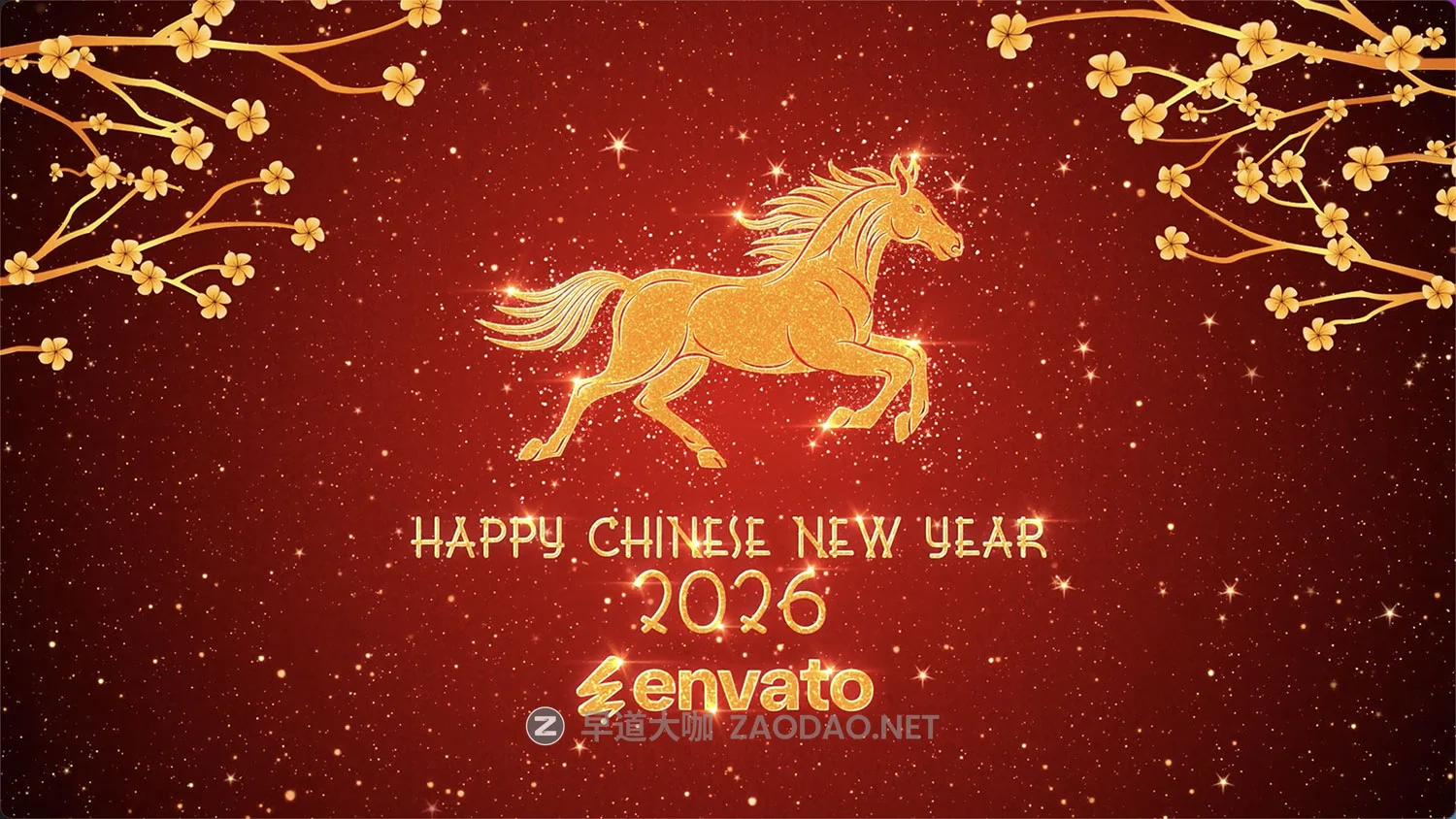 PR模板 2026年中国农历春节新年马年祝福问候年会开幕片头动画素材 Chinese New Year Greetings 2026 MOGRT插图 PR模板 2026年中国农历春节新年马年祝福问候年会开幕片头动画素材 Chinese New Year Greetings 2026 MOGRT插图