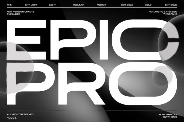 未来科幻时尚美学品牌海报徽标设计衬线英文字体安装包 GC Epic Pro Vol.II Sci-fi Futuristic Font特色图 未来科幻时尚美学品牌海报徽标设计衬线英文字体安装包 GC Epic Pro Vol.II Sci-fi Futuristic Font