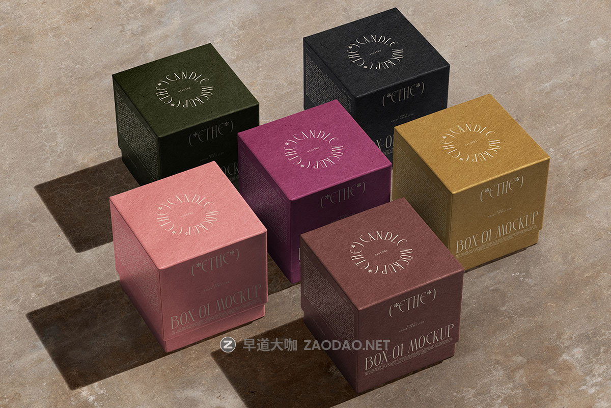 8款高级自然侘寂风薰香氛蜡烛香包装设计作品展示效果图ps样机 ETHE – Box & Candle Mockups V2 by Creatoom插图3 8款高级自然侘寂风薰香氛蜡烛香包装设计作品展示效果图ps样机 ETHE – Box & Candle Mockups V2 by Creatoom插图3
