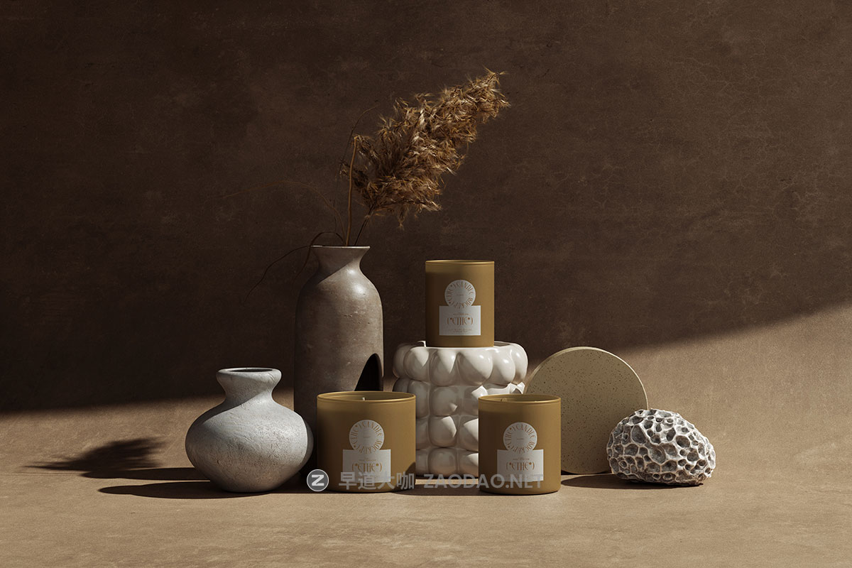 8款高级自然侘寂风薰香氛蜡烛香包装设计作品展示效果图ps样机 ETHE – Box & Candle Mockups V2 by Creatoom插图6 8款高级自然侘寂风薰香氛蜡烛香包装设计作品展示效果图ps样机 ETHE – Box & Candle Mockups V2 by Creatoom插图6