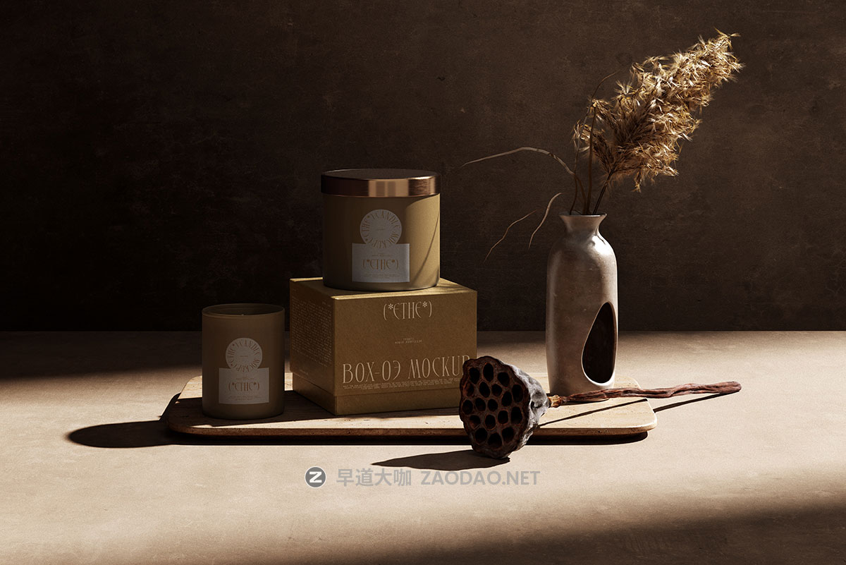 8款高级自然侘寂风薰香氛蜡烛香包装设计作品展示效果图ps样机 ETHE – Box & Candle Mockups V2 by Creatoom插图8 8款高级自然侘寂风薰香氛蜡烛香包装设计作品展示效果图ps样机 ETHE – Box & Candle Mockups V2 by Creatoom插图8