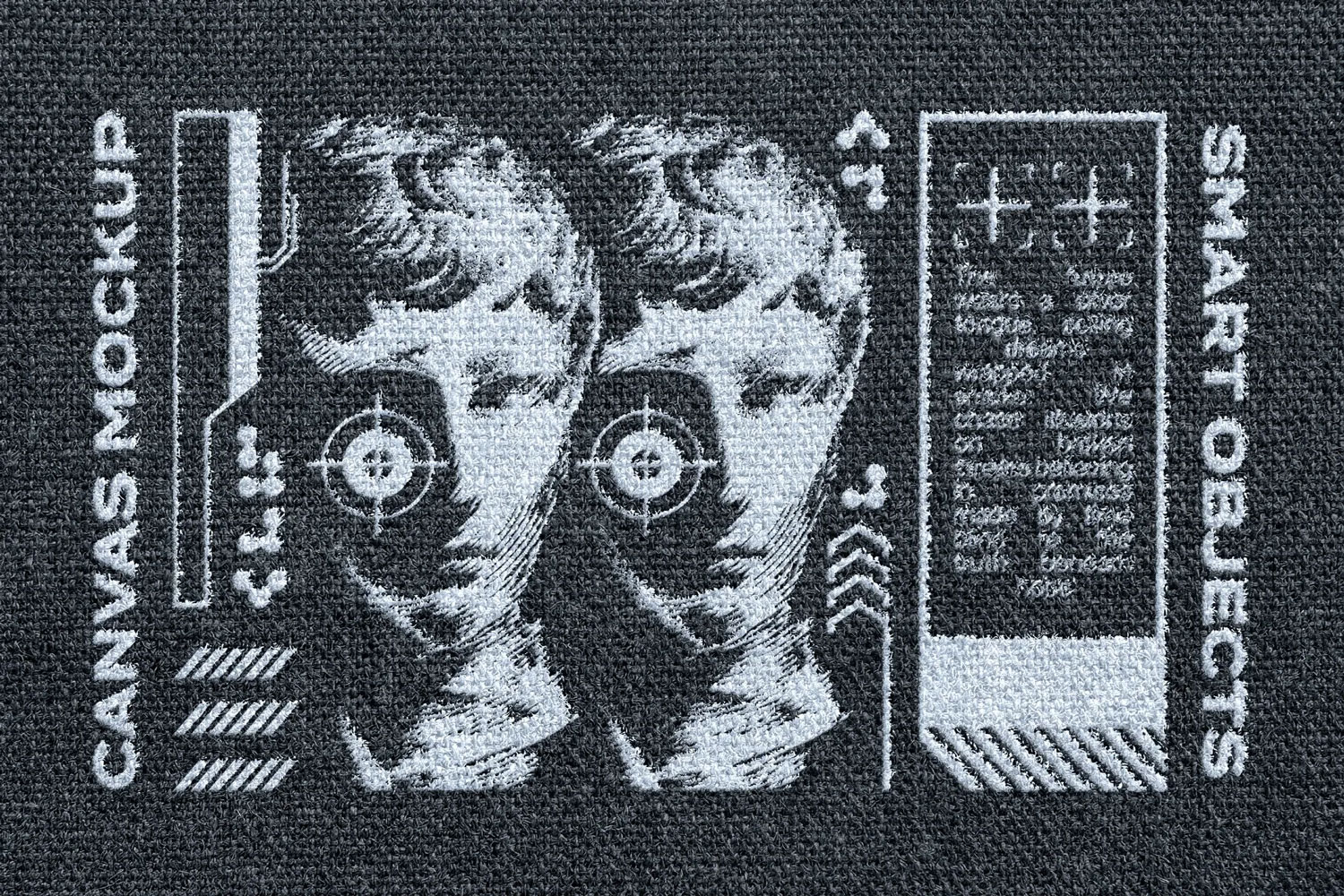 潮流街头风格刺绣针织帆布粗麻布凸起图案字体设计ps特效样机模板 Canvas Fabric Print Mockup特色图 潮流街头风格刺绣针织帆布粗麻布凸起图案字体设计ps特效样机模板 Canvas Fabric Print Mockup