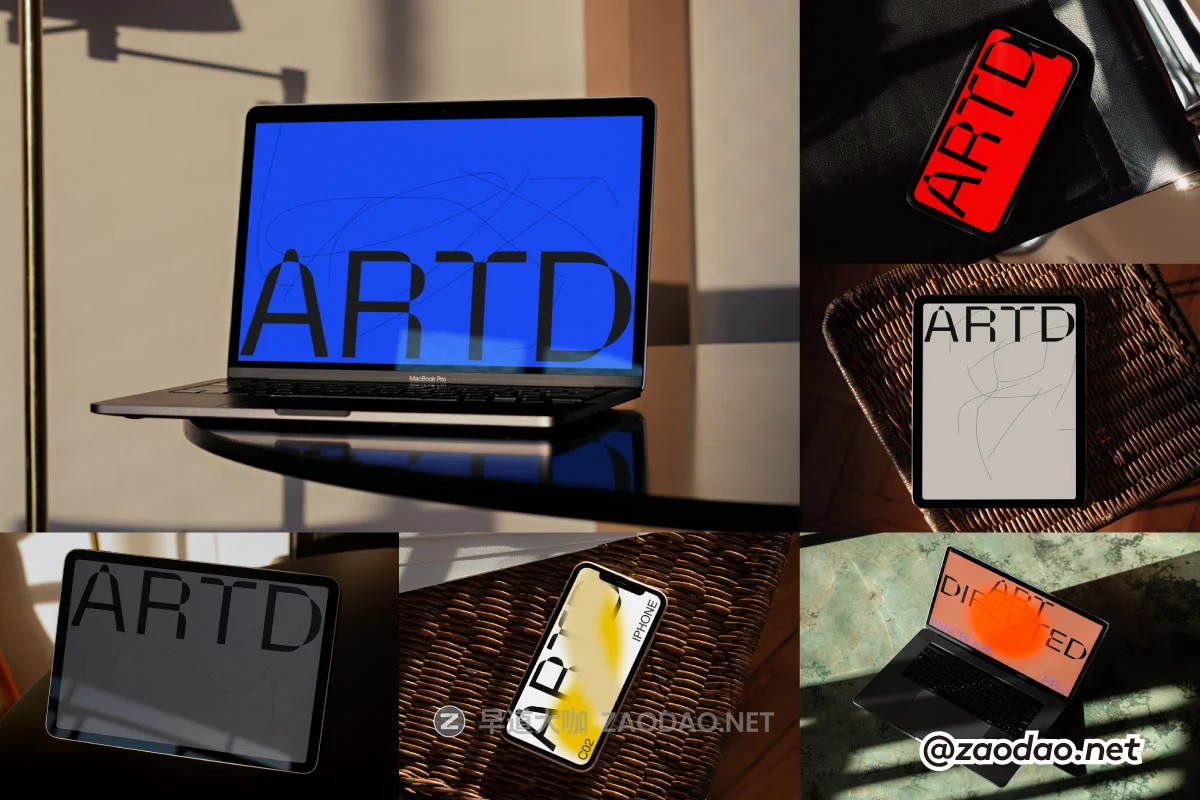 10款ui界面作品集设计苹果iPhone手机iPad平板MacBook电脑贴图ps展示效果图样机 Art Directed Mockups – C02 Collection P2插图 10款ui界面作品集设计苹果iPhone手机iPad平板MacBook电脑贴图ps展示效果图样机 Art Directed Mockups – C02 Collection P2插图