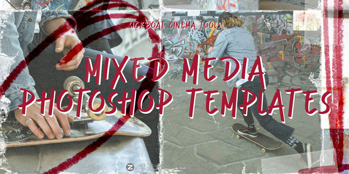 150款潮流街头涂鸦艺术做旧划痕撕裂拼贴情绪版照片展示psd样机模板 Sickboat – MIXED MEDIA PSD | COLLAGE ART PHOTOSHOP TEMPLATES插图27 150款潮流街头涂鸦艺术做旧划痕撕裂拼贴情绪版照片展示psd样机模板 Sickboat – MIXED MEDIA PSD | COLLAGE ART PHOTOSHOP TEMPLATES插图27