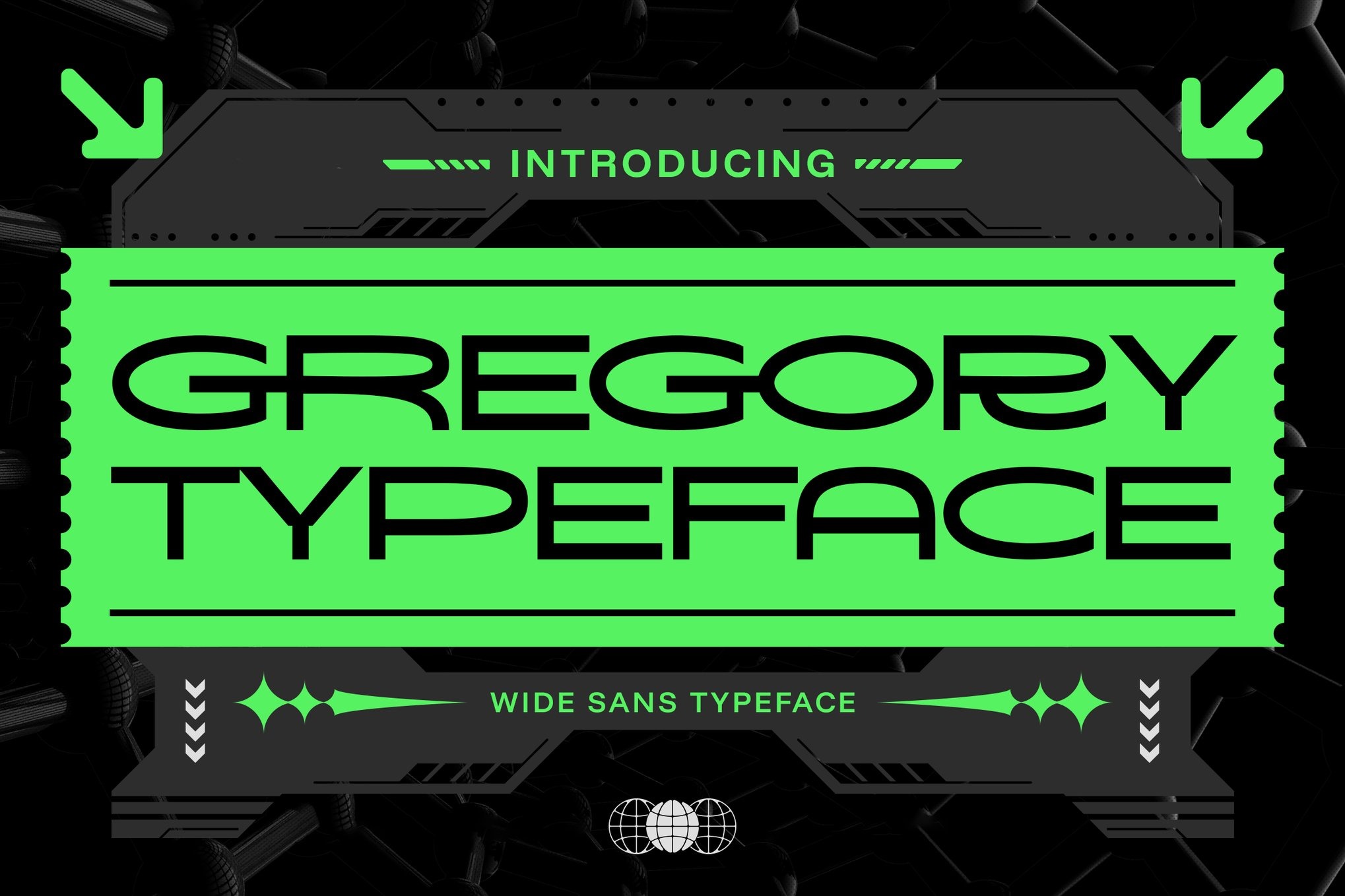 现代时尚品牌海报徽标设计无衬线英文字体安装包 Wide Sans – Gregory特色图 现代时尚品牌海报徽标设计无衬线英文字体安装包 Wide Sans – Gregory