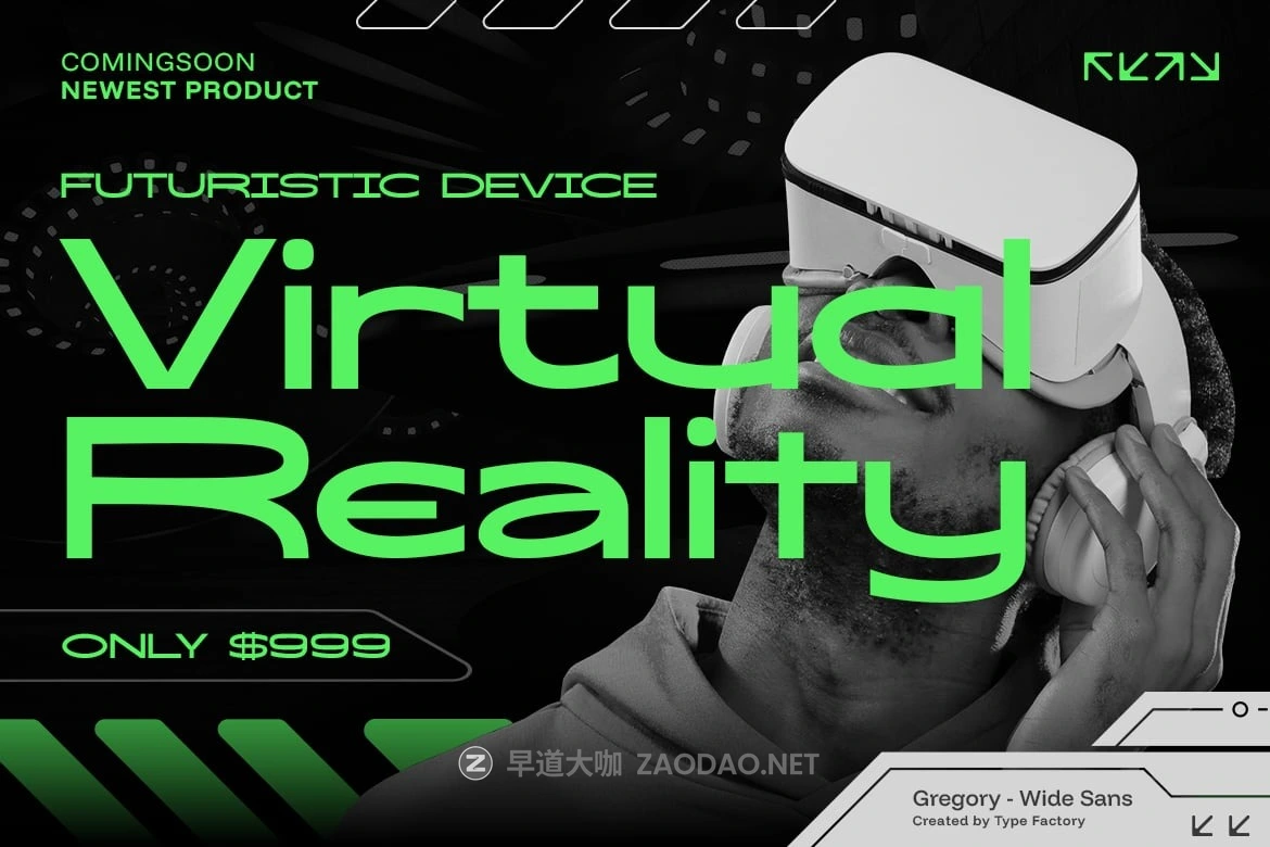 现代时尚品牌海报徽标设计无衬线英文字体安装包 Wide Sans – Gregory插图3 现代时尚品牌海报徽标设计无衬线英文字体安装包 Wide Sans – Gregory插图3