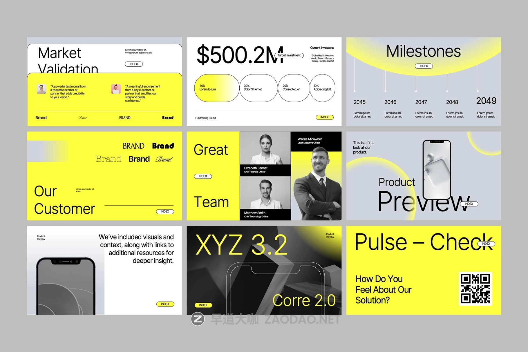 现代极简企业营销策划演示文稿设计Keynote模版 Modern Pitch Deck Presentation Keynote Template插图4 现代极简企业营销策划演示文稿设计Keynote模版 Modern Pitch Deck Presentation Keynote Template插图4