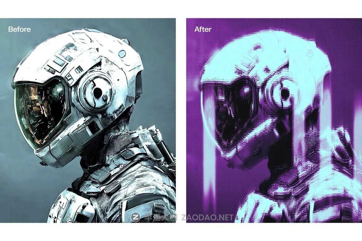 未来科幻赛博朋克故障照片效果ps特效滤镜样机 Cyberpunk Motion Photo Effect Template插图4 未来科幻赛博朋克故障照片效果ps特效滤镜样机 Cyberpunk Motion Photo Effect Template插图4