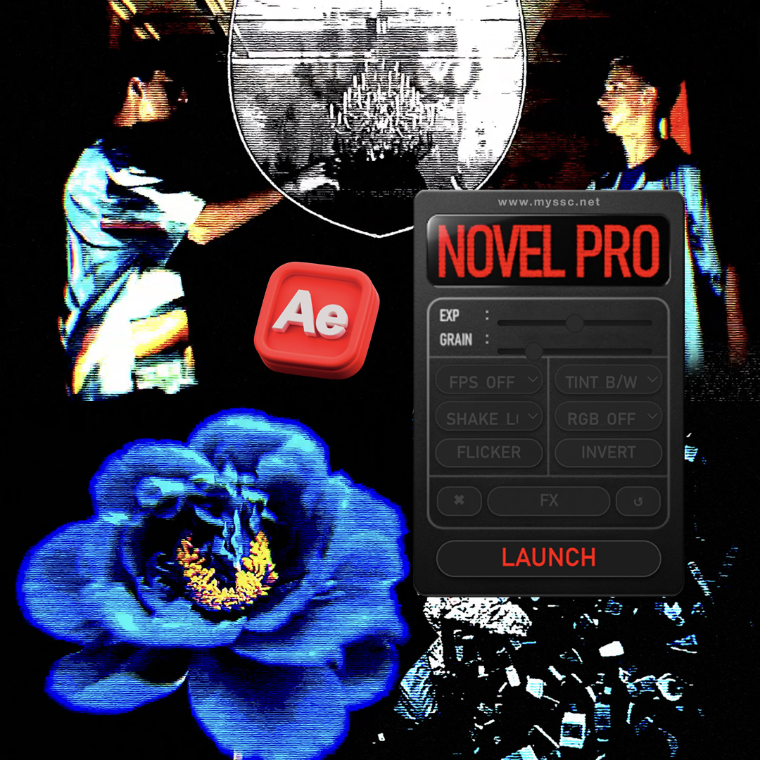 AE插件 复古嘻哈说唱涂鸦艺术半色调CRT故障混合剪辑一键生成特效插件 Jagnetics – NovelPro v1.0.4插图 AE插件 复古嘻哈说唱涂鸦艺术半色调CRT故障混合剪辑一键生成特效插件 Jagnetics – NovelPro v1.0.4插图