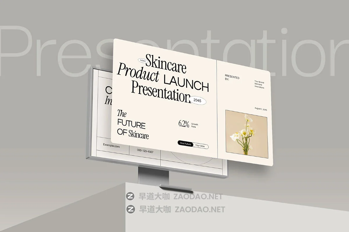 24页极简化妆品护肤品美妆品牌发布会幻灯片图文设计keynote模板 Cosmetic Launch Presentation Keynote Template插图4 24页极简化妆品护肤品美妆品牌发布会幻灯片图文设计keynote模板 Cosmetic Launch Presentation Keynote Template插图4