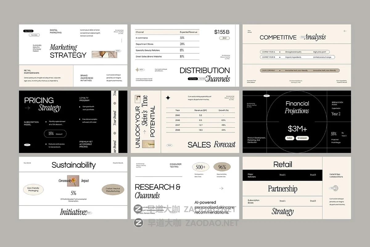 24页极简化妆品护肤品美妆品牌发布会幻灯片图文设计keynote模板 Cosmetic Launch Presentation Keynote Template插图2 24页极简化妆品护肤品美妆品牌发布会幻灯片图文设计keynote模板 Cosmetic Launch Presentation Keynote Template插图2