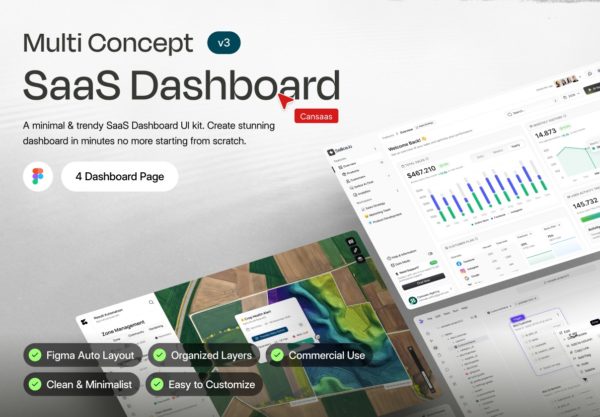 4屏多概念电商销售SaaS服务平台数据统计看板仪表盘ui界面设计figma套件素材 Multi Concept SaaS Dashboard #3 – UI KIT特色图 4屏多概念电商销售SaaS服务平台数据统计看板仪表盘ui界面设计figma套件素材 Multi Concept SaaS Dashboard #3 – UI KIT