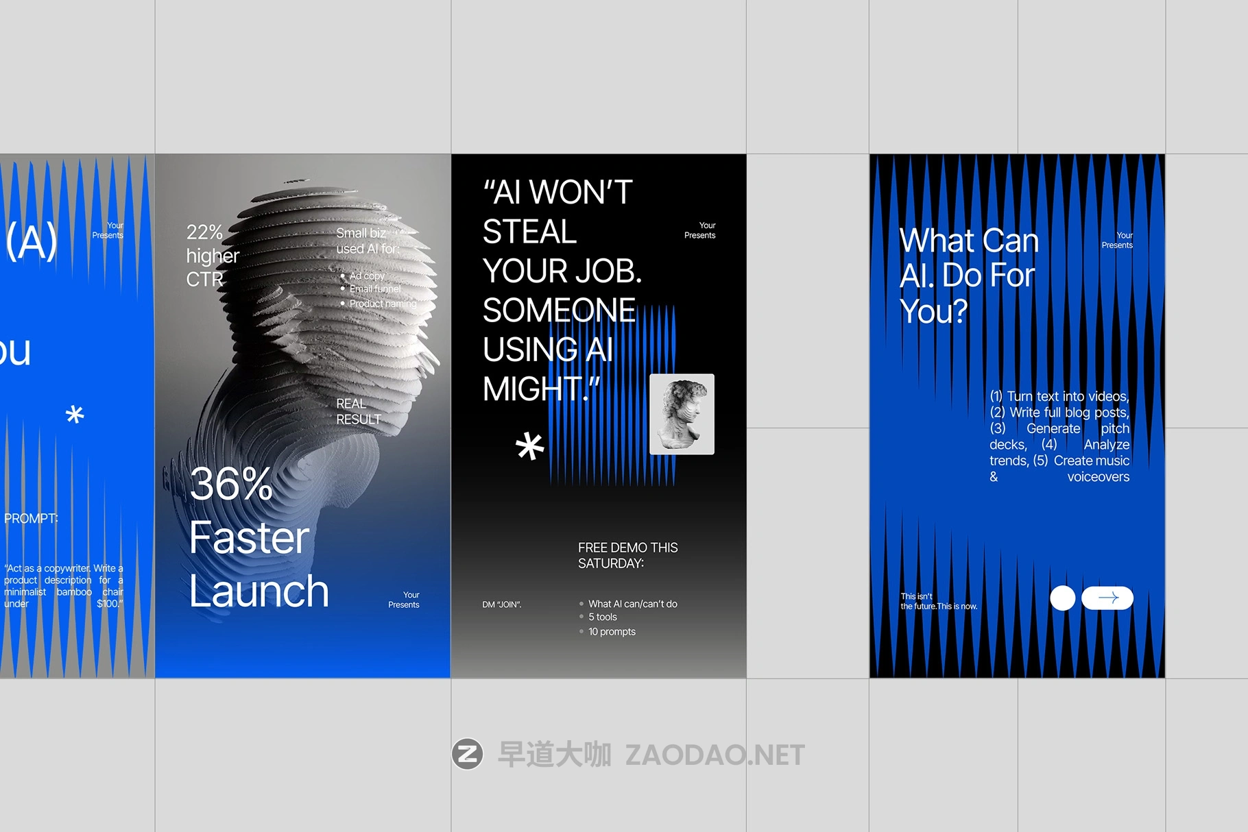 未来科幻工业风机器人AI产品品牌推广营销社交媒体设计Canva模板 Automation Instagram Pack Canva Template插图2 未来科幻工业风机器人AI产品品牌推广营销社交媒体设计Canva模板 Automation Instagram Pack Canva Template插图2