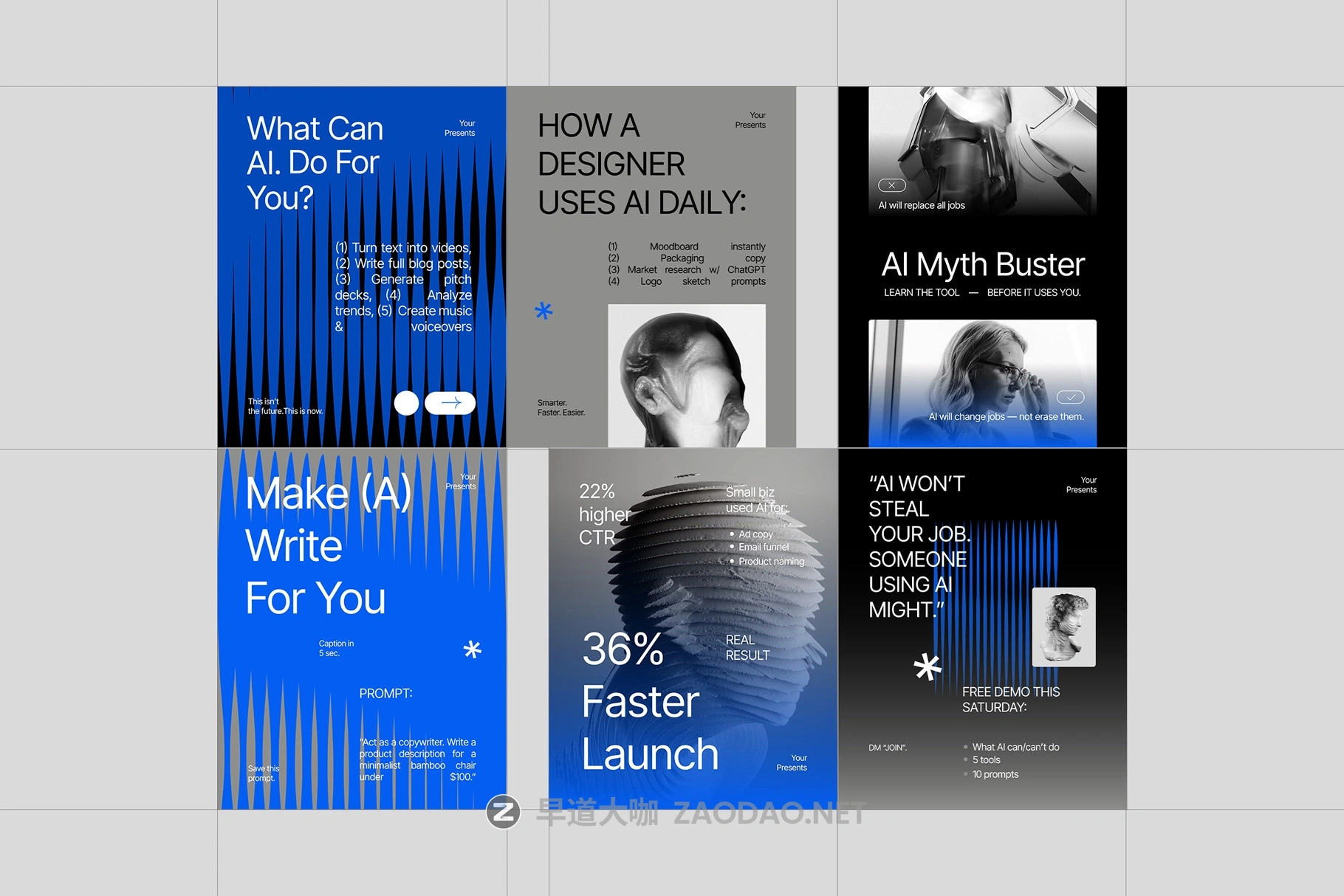 未来科幻工业风机器人AI产品品牌推广营销社交媒体设计Canva模板 Automation Instagram Pack Canva Template插图3 未来科幻工业风机器人AI产品品牌推广营销社交媒体设计Canva模板 Automation Instagram Pack Canva Template插图3