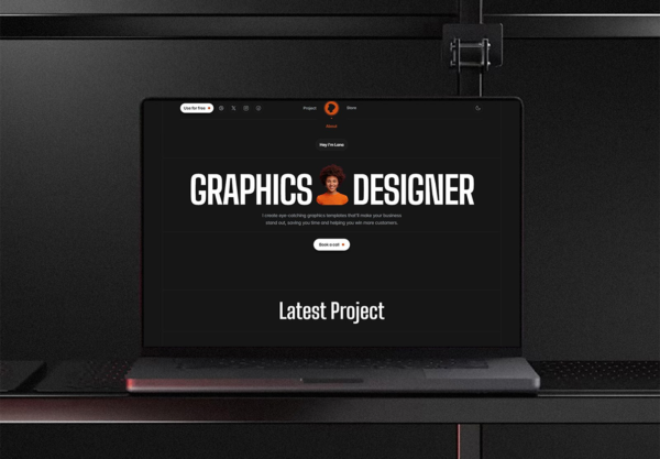 响应式双配色个人产品设计摄影作品集网站布局ui界面设计framer模板 Minimal Framer Portfolio • Light & Dark Mode