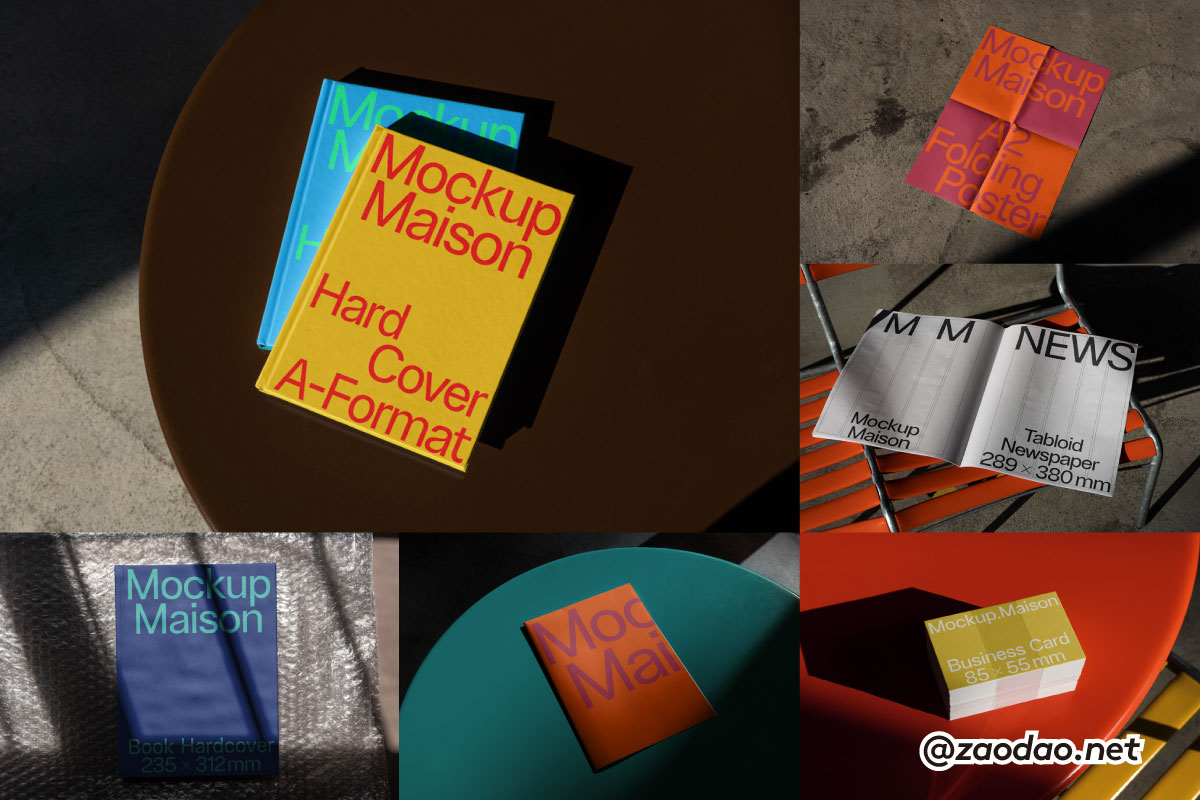 7款小众书籍画册杂志海报报纸名片卡片品牌VI设计展示贴图PSD样机模板 Mockup.Maison – D Collection P4特色图 7款小众书籍画册杂志海报报纸名片卡片品牌VI设计展示贴图PSD样机模板 Mockup.Maison – D Collection P4