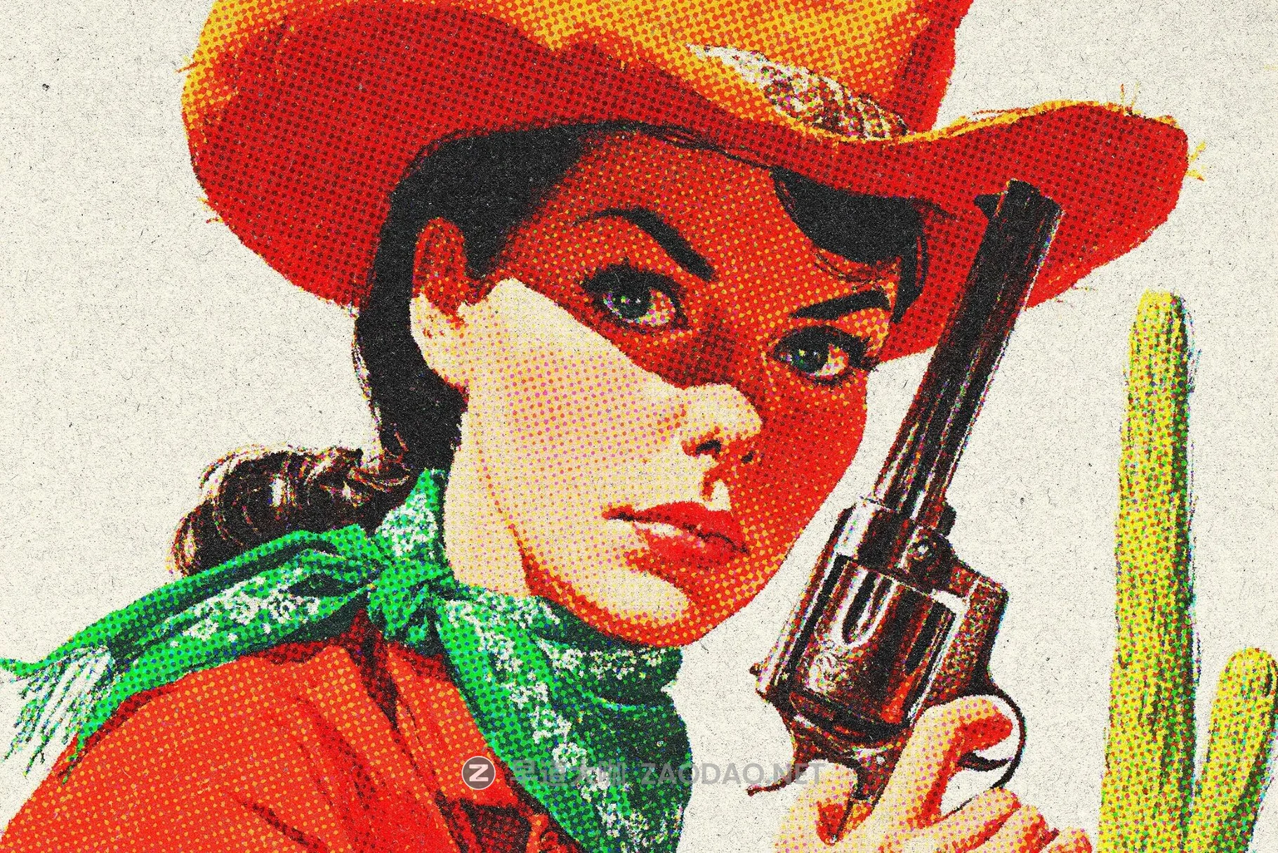 做旧粗糙丝网印刷半色调点状墨迹图片修图ps特效插件样机 Halftone Printing Photo Effect插图4 做旧粗糙丝网印刷半色调点状墨迹图片修图ps特效插件样机 Halftone Printing Photo Effect插图4