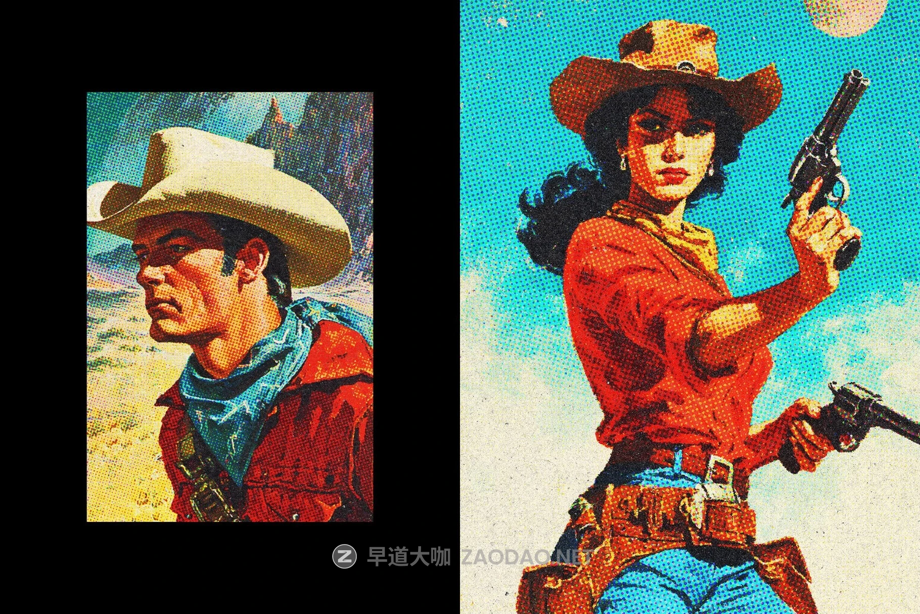 做旧粗糙丝网印刷半色调点状墨迹图片修图ps特效插件样机 Halftone Printing Photo Effect插图3 做旧粗糙丝网印刷半色调点状墨迹图片修图ps特效插件样机 Halftone Printing Photo Effect插图3