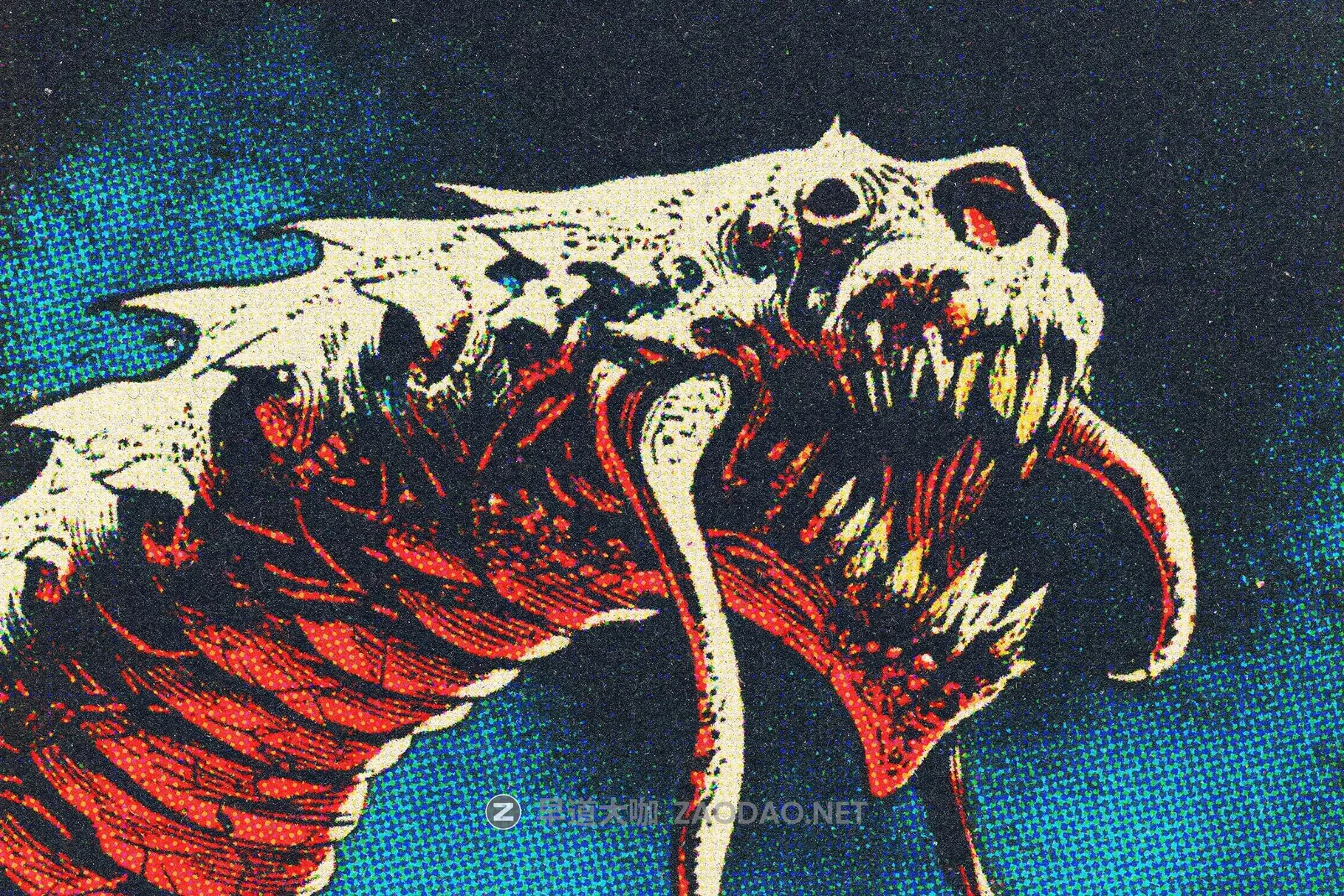 做旧粗糙丝网印刷半色调点状墨迹图片修图ps特效插件样机 Halftone Printing Photo Effect插图2 做旧粗糙丝网印刷半色调点状墨迹图片修图ps特效插件样机 Halftone Printing Photo Effect插图2